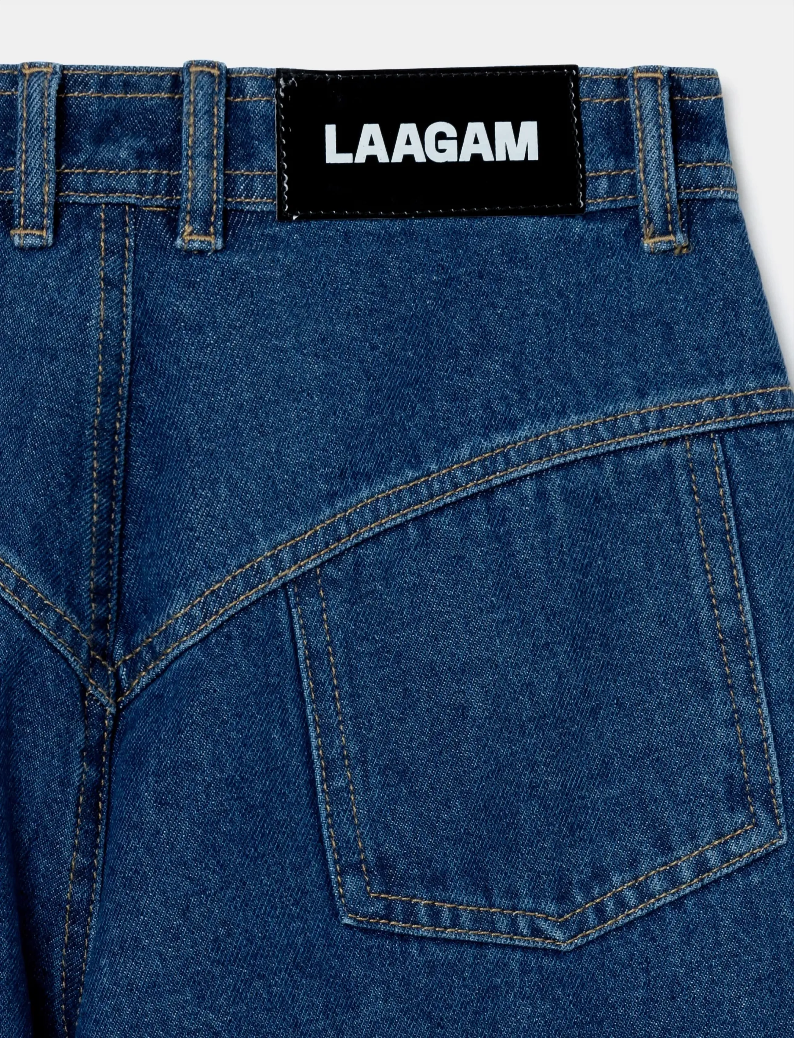 Laagam - DALLAS INDIGO DENIM JEANS - hosen mit weitem bein - denim blue - 4