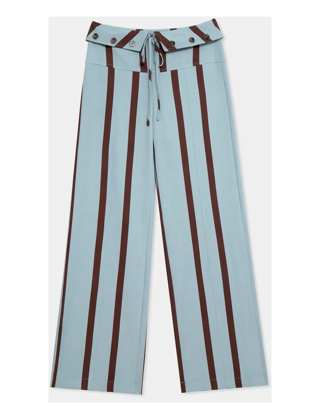 Laagam TASHI TURQUOISE STRIPED FLOW PANTS - Hosen mit weitem Bein - TURQUOISE / blue