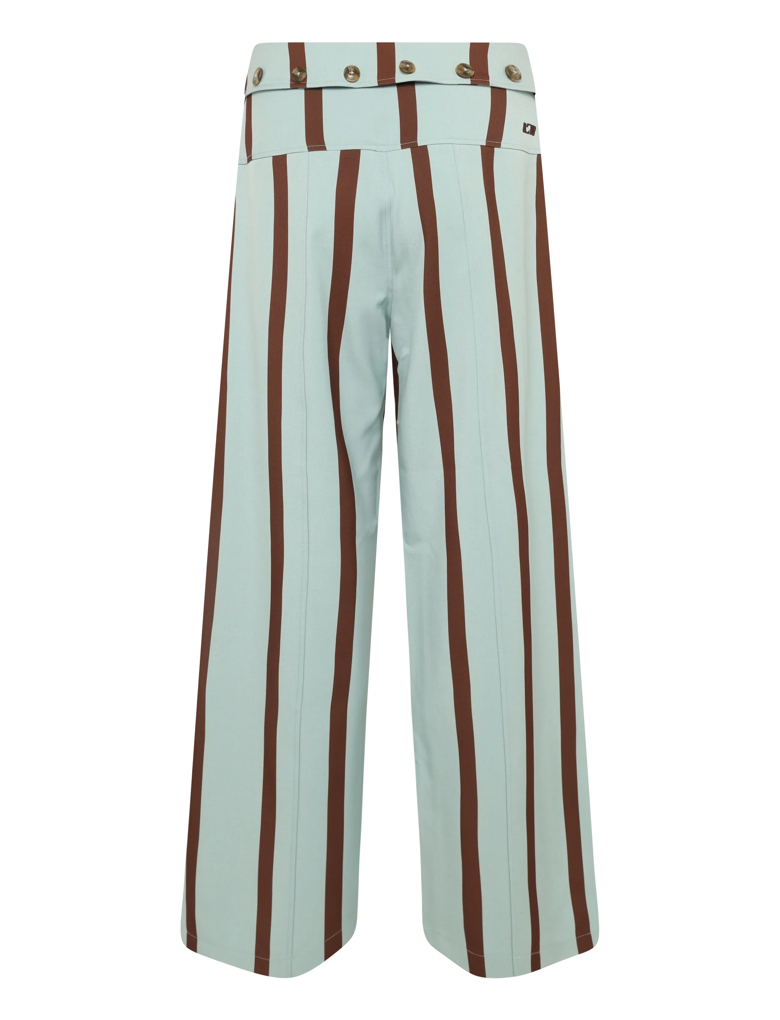 Laagam - TASHI TURQUOISE STRIPED FLOW PANTS - hosen mit weitem bein - turquoise - 2