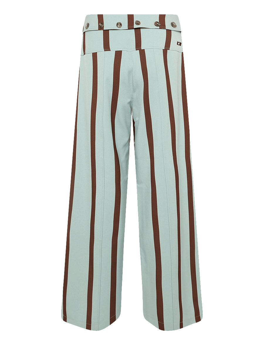 Laagam - TASHI TURQUOISE STRIPED FLOW PANTS - hosen mit weitem bein - turquoise - 2