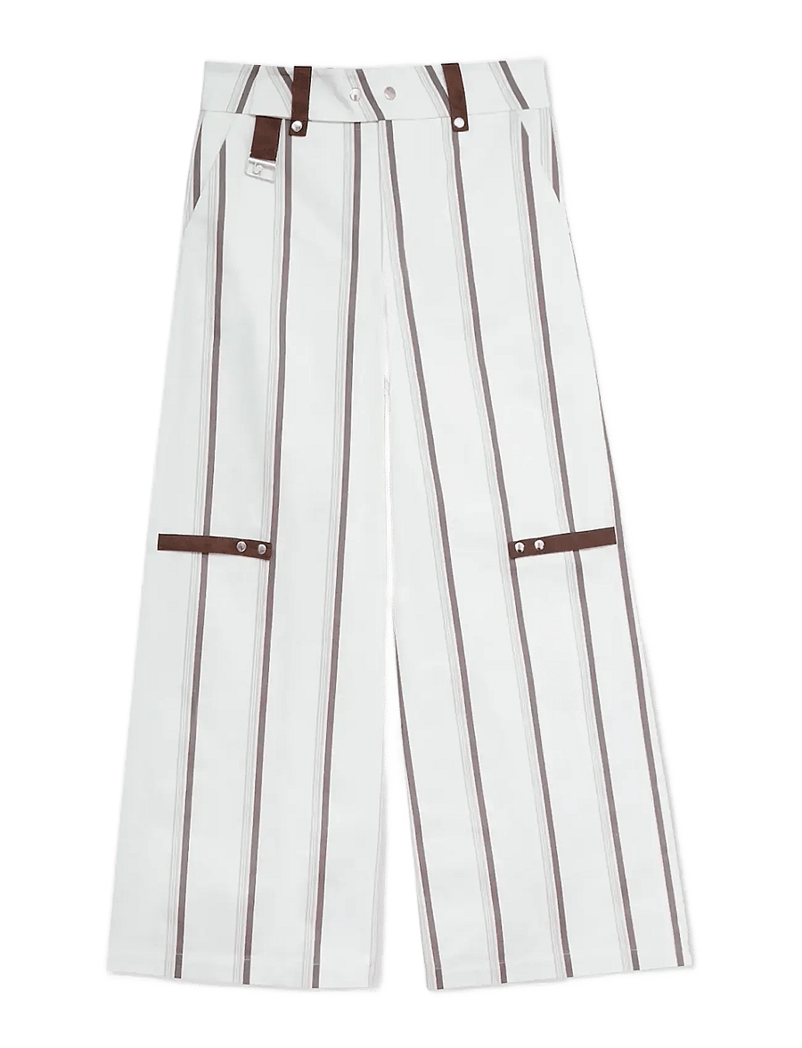 Laagam - VELIA WHITE STRIPED PANTS - vida byxor - white - 1