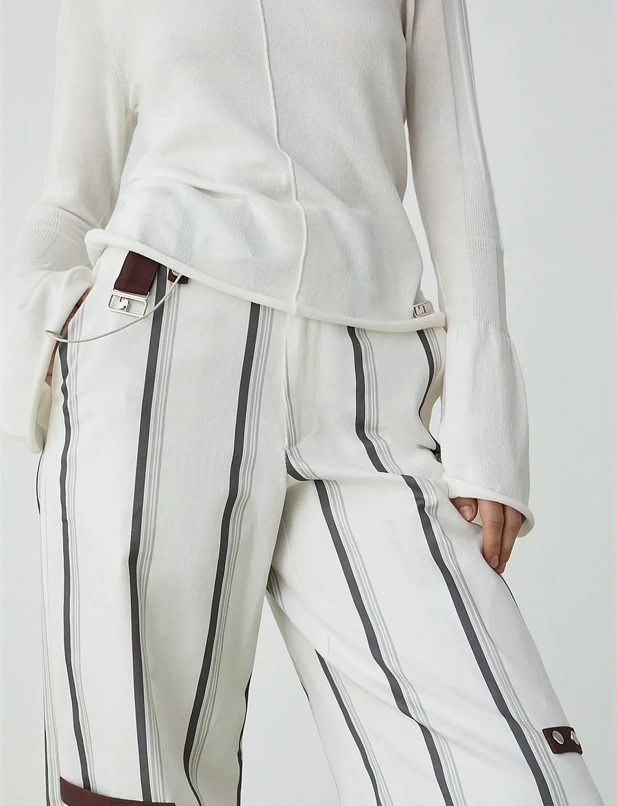 Laagam - VELIA WHITE STRIPED PANTS - vida byxor - white - 3