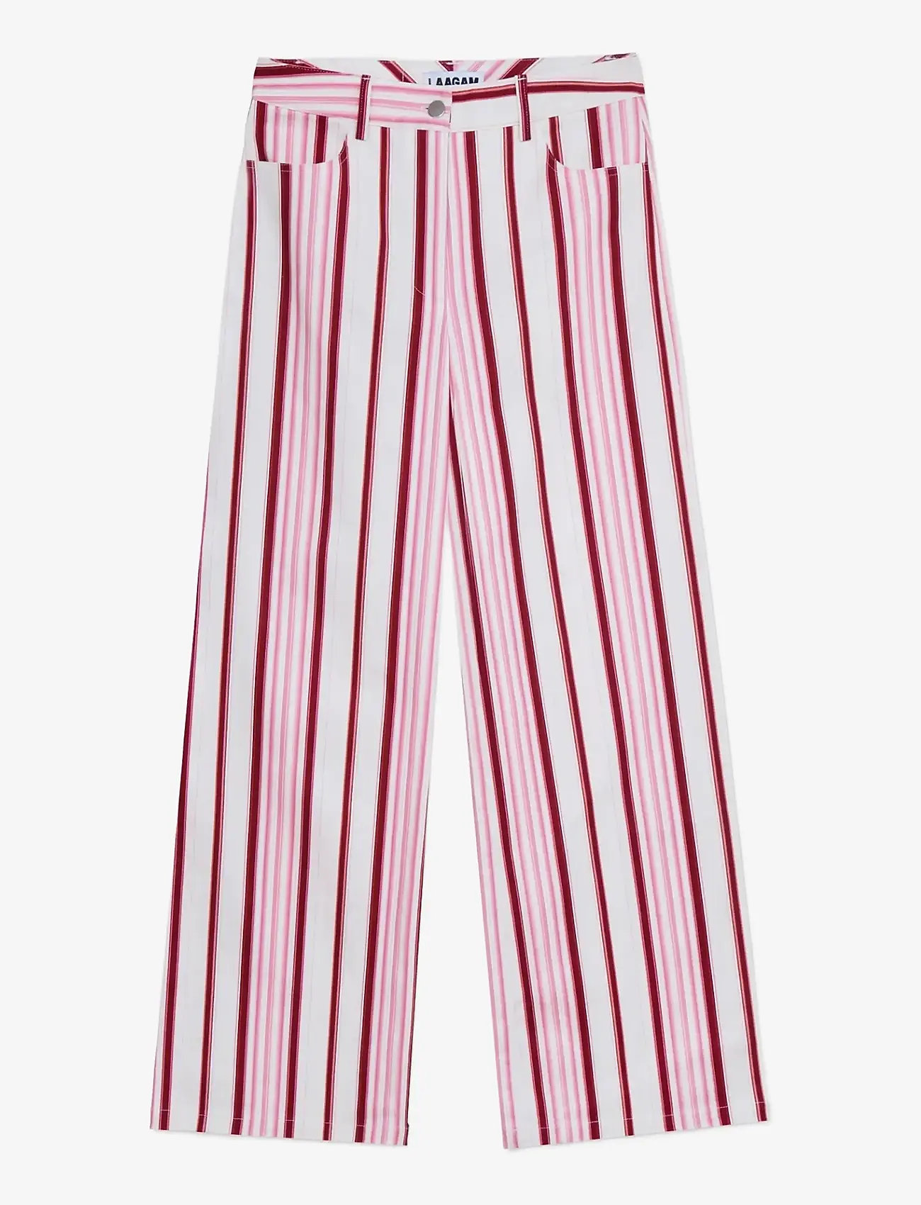 Laagam - LEROY PINK STRIPED TWILL PANTS - pink - 1