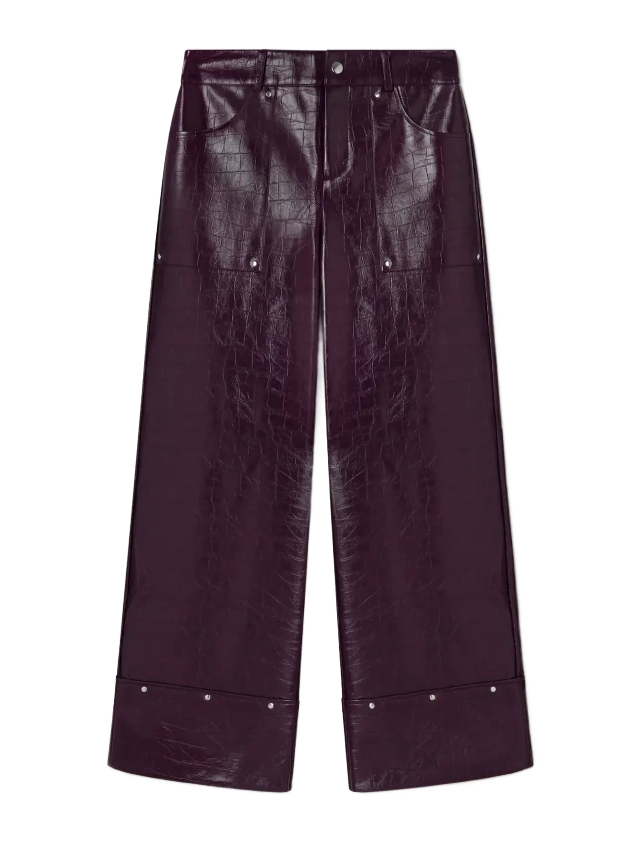 Elwyn Burgundy Textured Pants