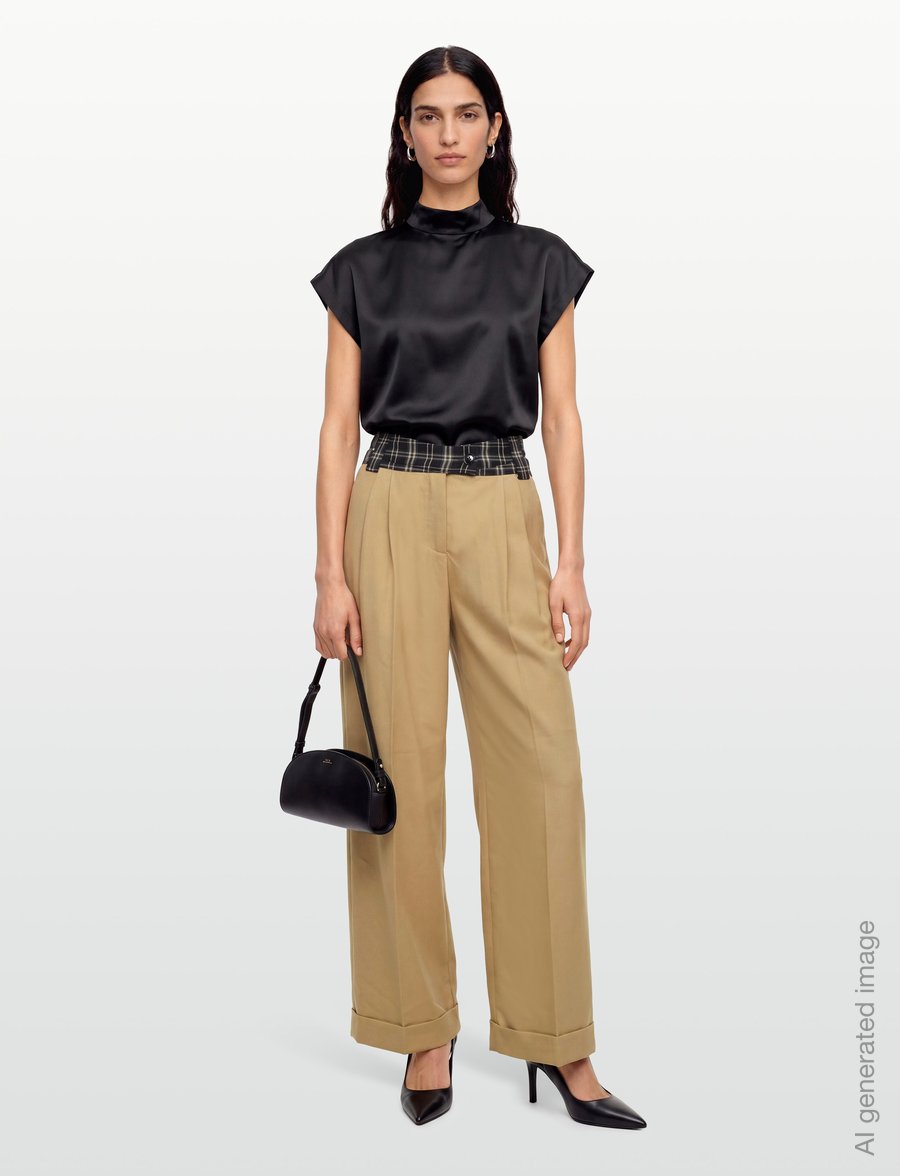 Laagam - SMITH SAND TAILORED PANTS - habitbukser - sand - 0