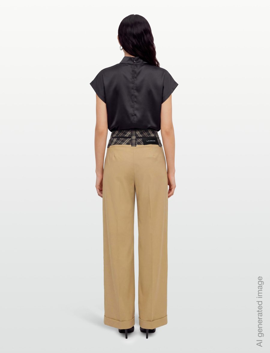 Laagam - SMITH SAND TAILORED PANTS - habitbukser - sand - 4