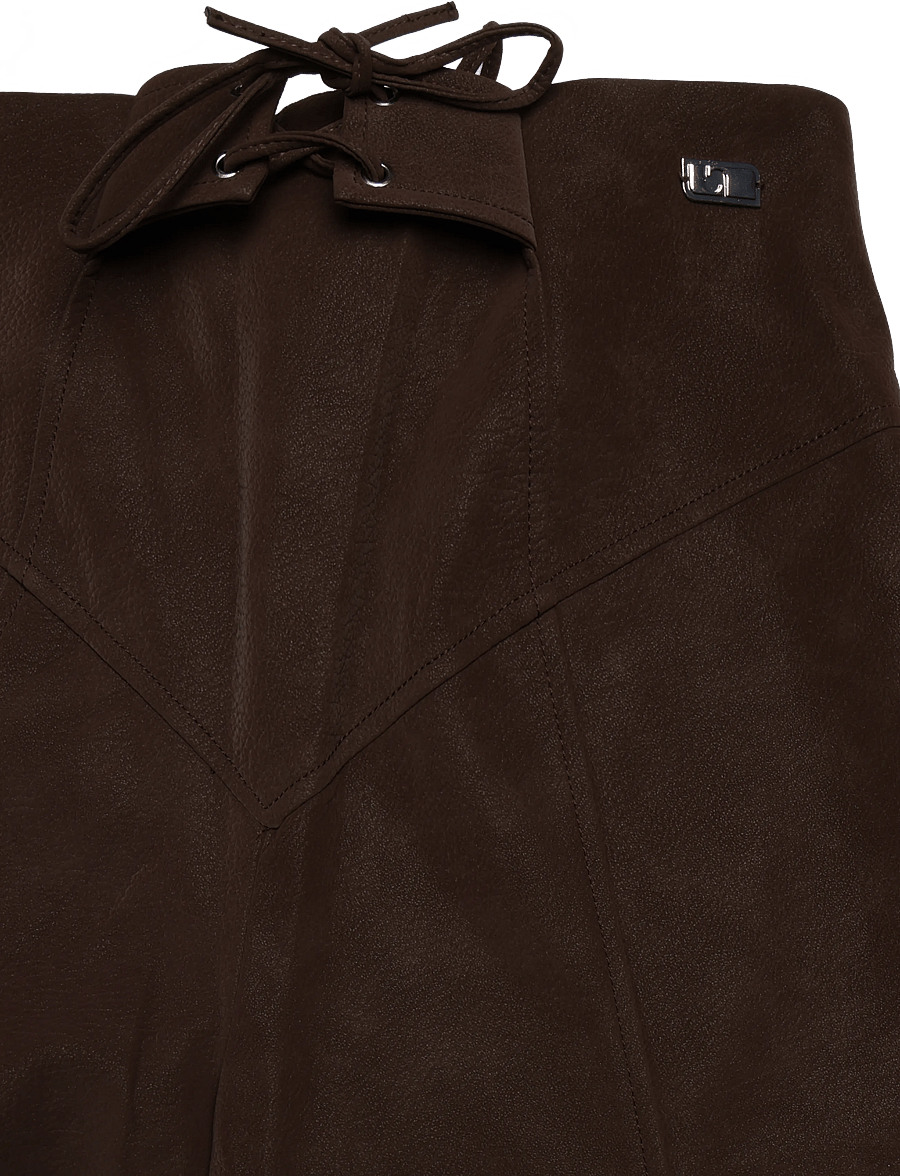 Laagam - SELAH DARK BROWN PANTS - lederhosen - dark brown - 4