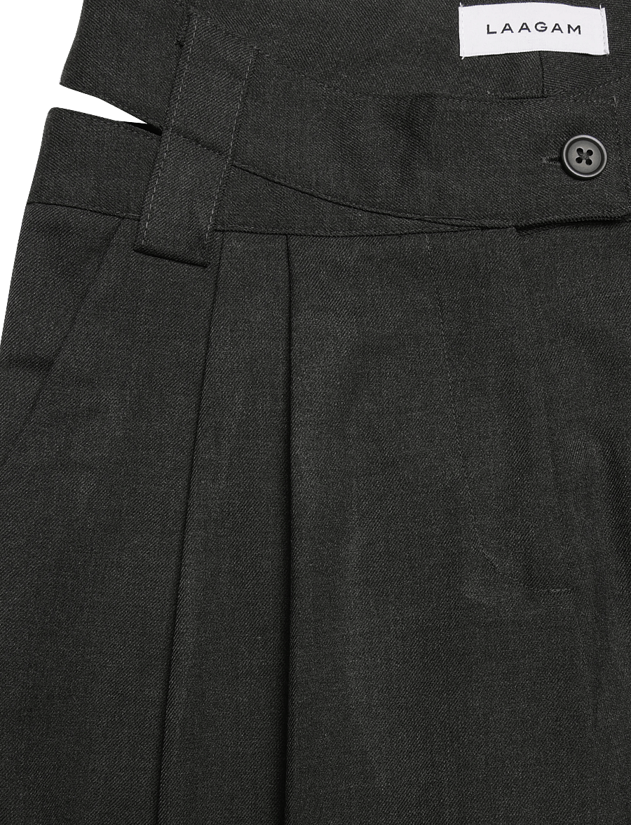 Laagam - SMITH GREY TAILORED PANTS - anzugshosen - grey - 4