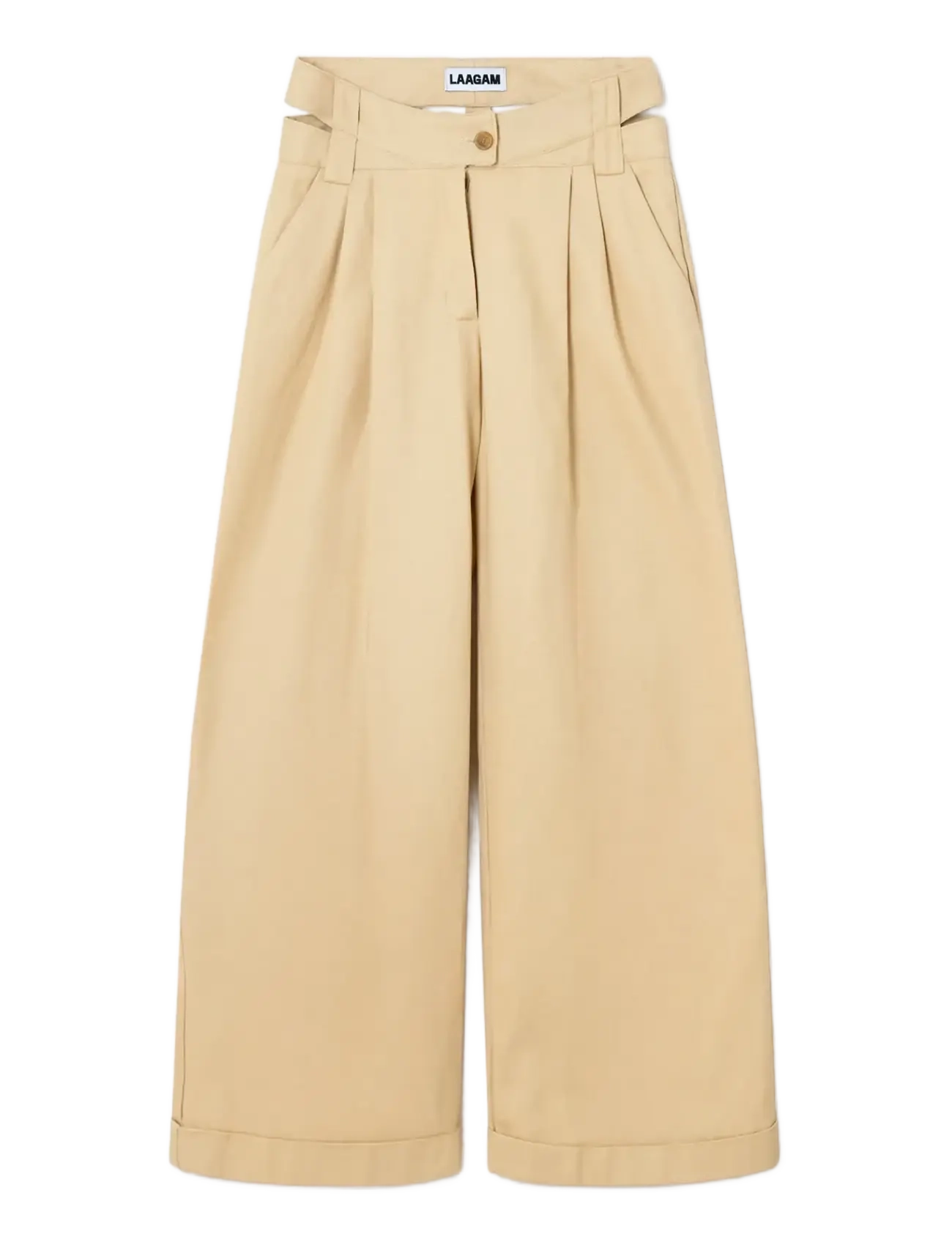 LAAGAM Smith Beige Serge Hosen Cream - XL - Damen