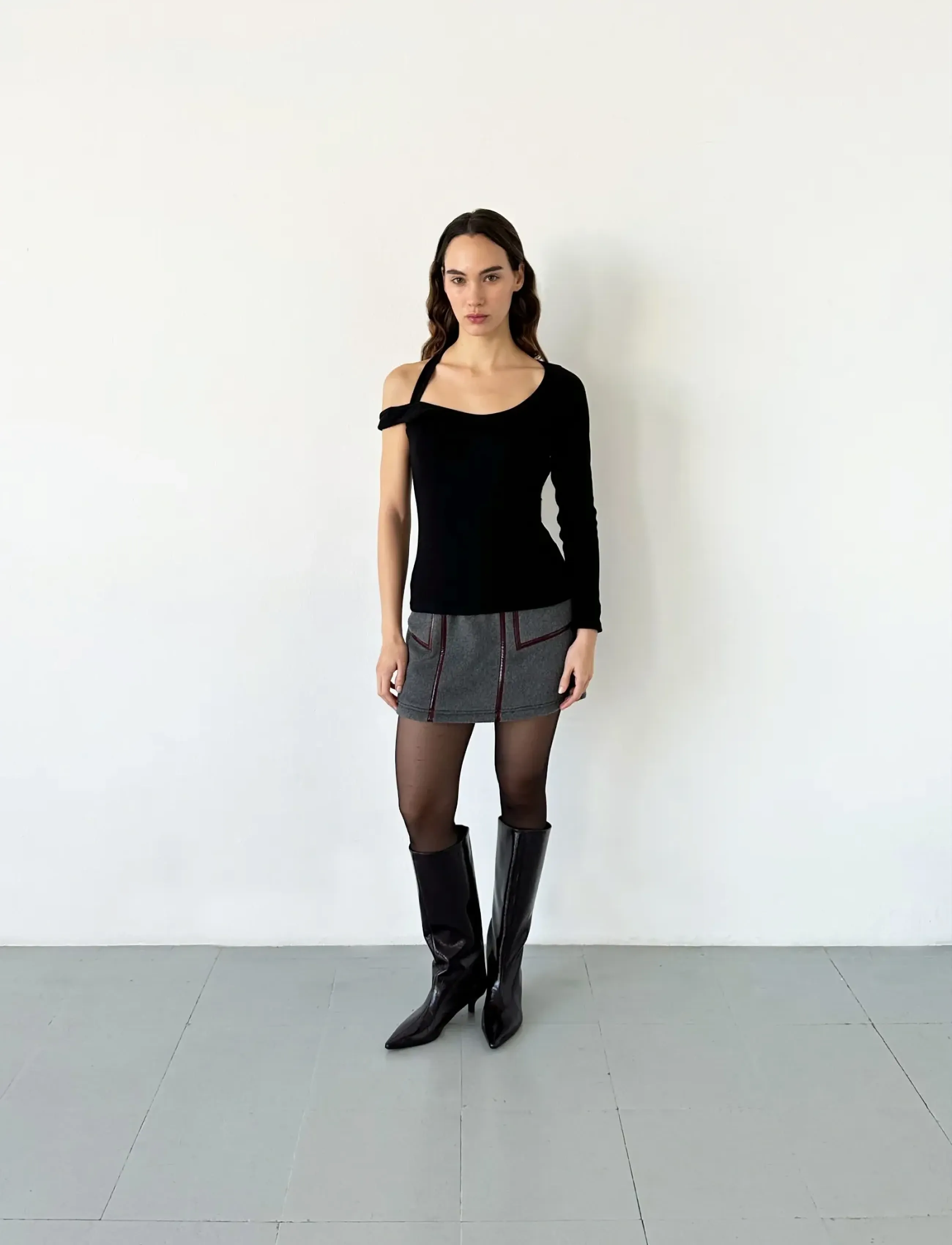 Laagam Frankie Grey Short Skirt, 38, Röcke, Grau - Frauen
