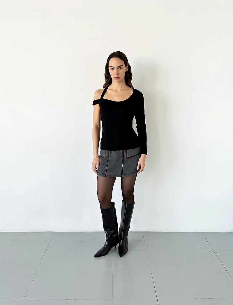 Laagam - FRANKIE GREY SHORT SKIRT - kurze röcke - dark grey - 0
