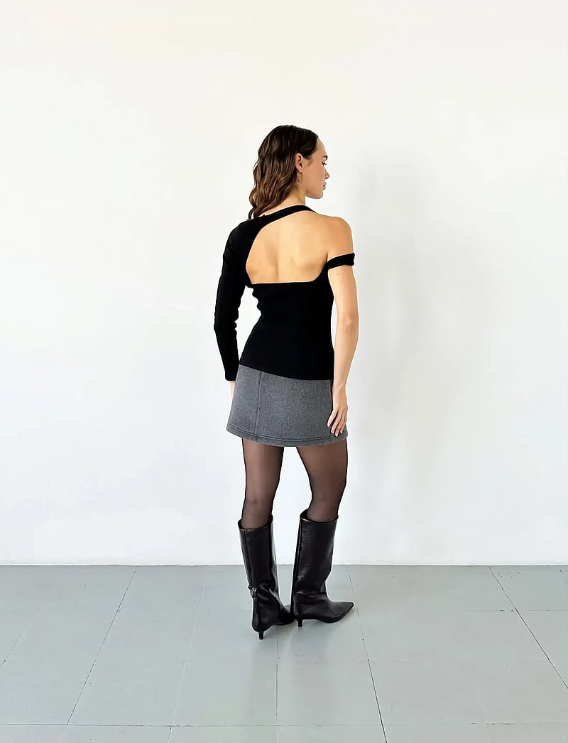 Laagam - FRANKIE GREY SHORT SKIRT - kurze röcke - dark grey - 3