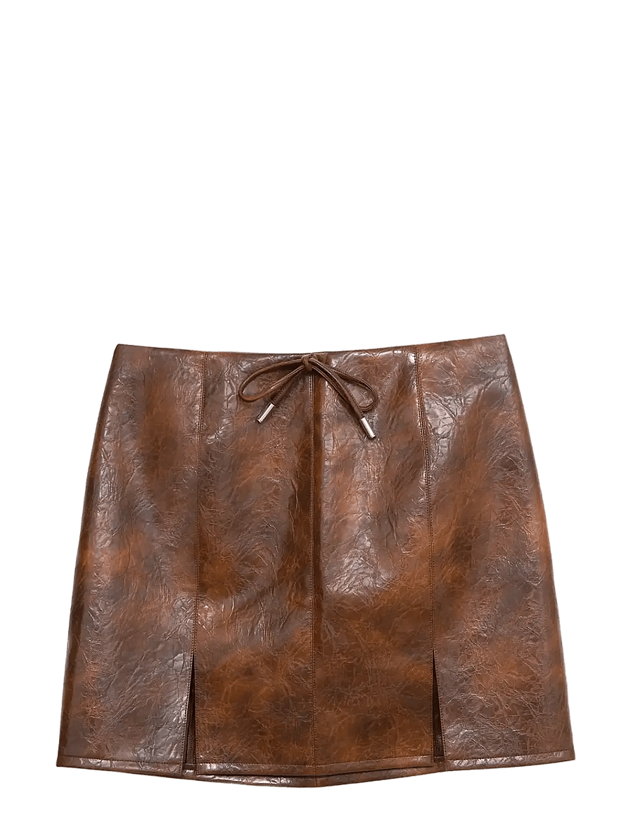 Laagam - JUNA BROWN SHORT SKIRT - kurze röcke - brown - 1