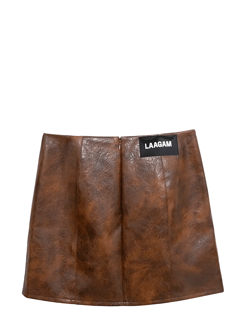 Laagam - JUNA BROWN SHORT SKIRT - kurze röcke - brown - 2