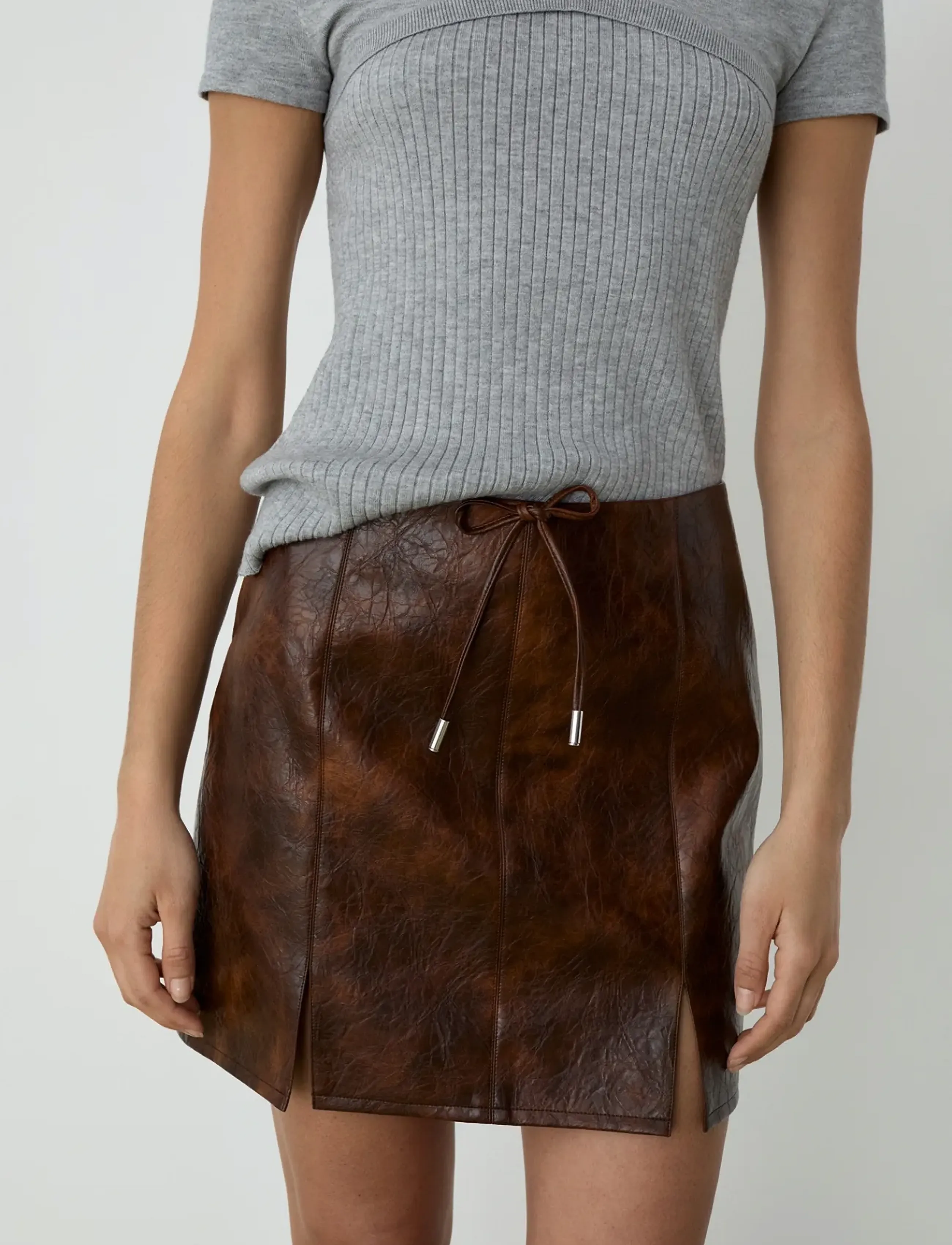 Laagam JUNA BROWN SHORT SKIRT - Short skirts - BROWN / brown
