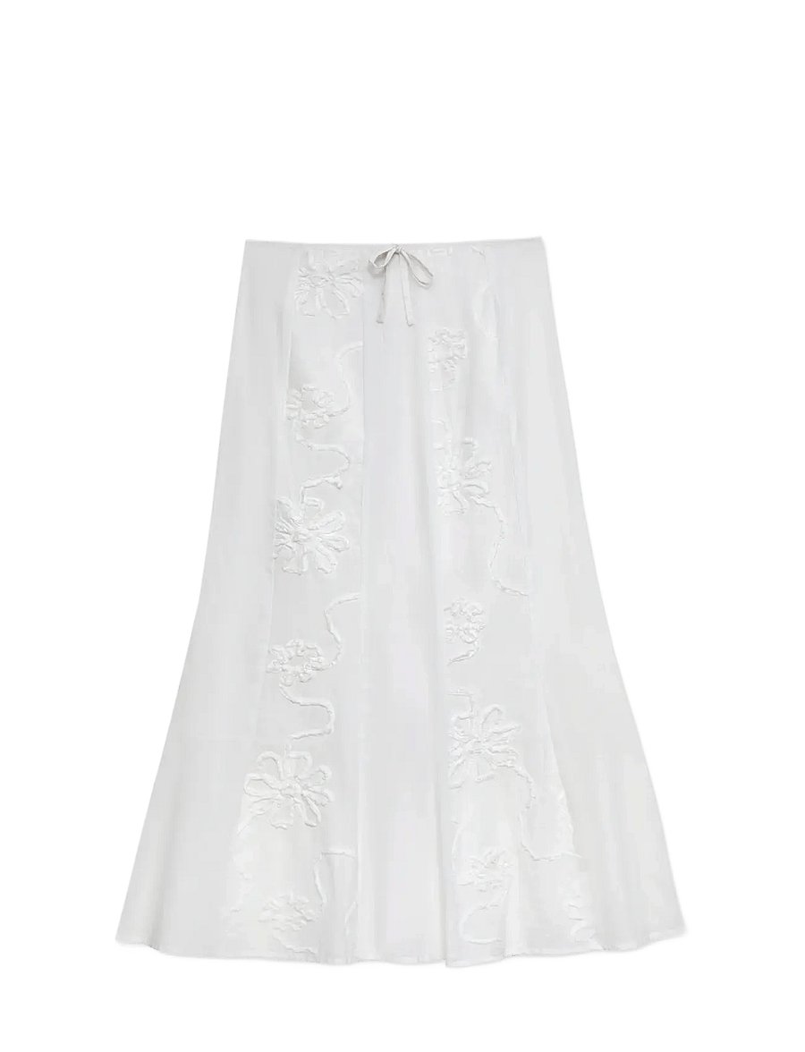 Laagam - LILA WHITE MIDI SKIRT - white - 0