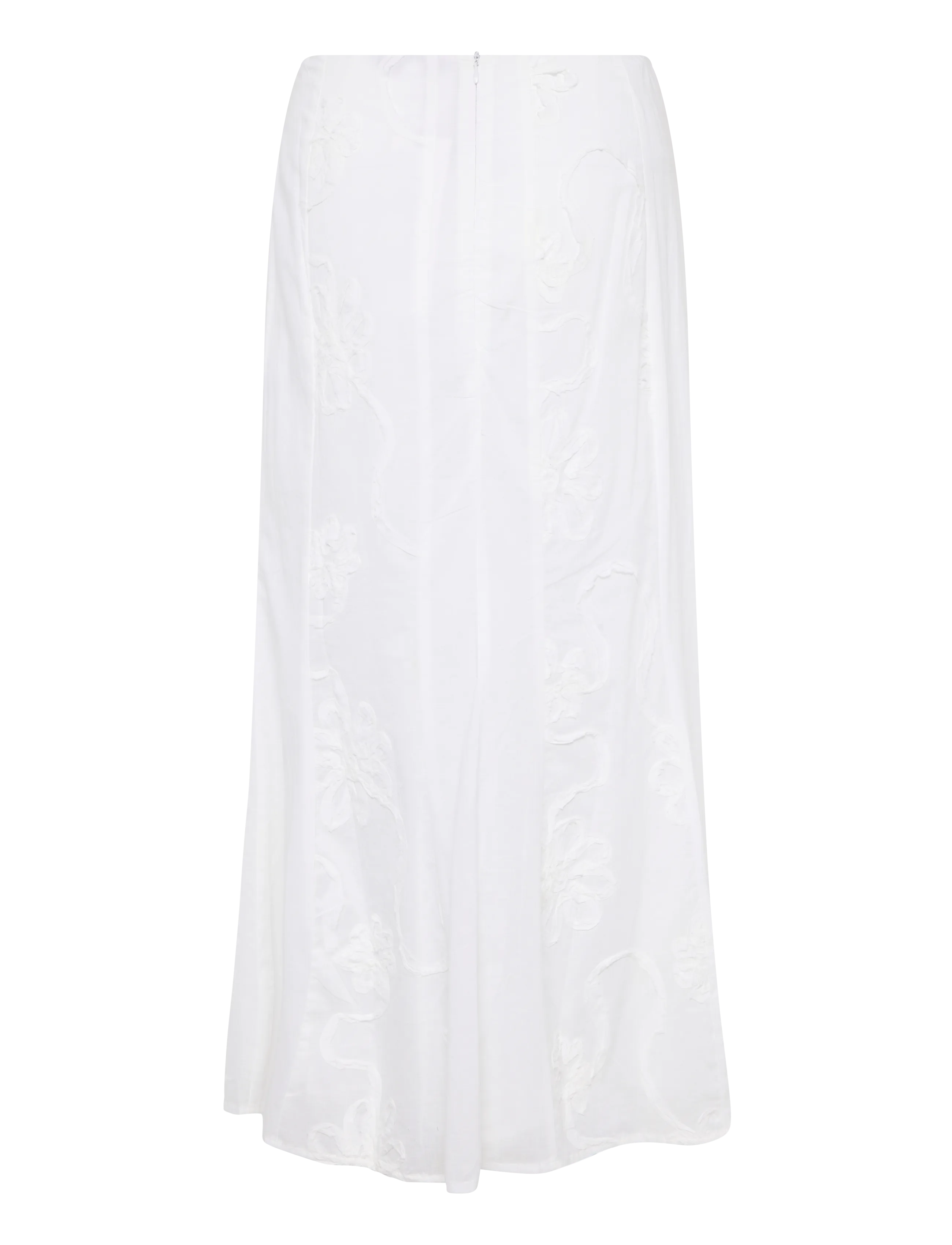 Laagam - LILA WHITE MIDI SKIRT - midi kjolar - white - 2