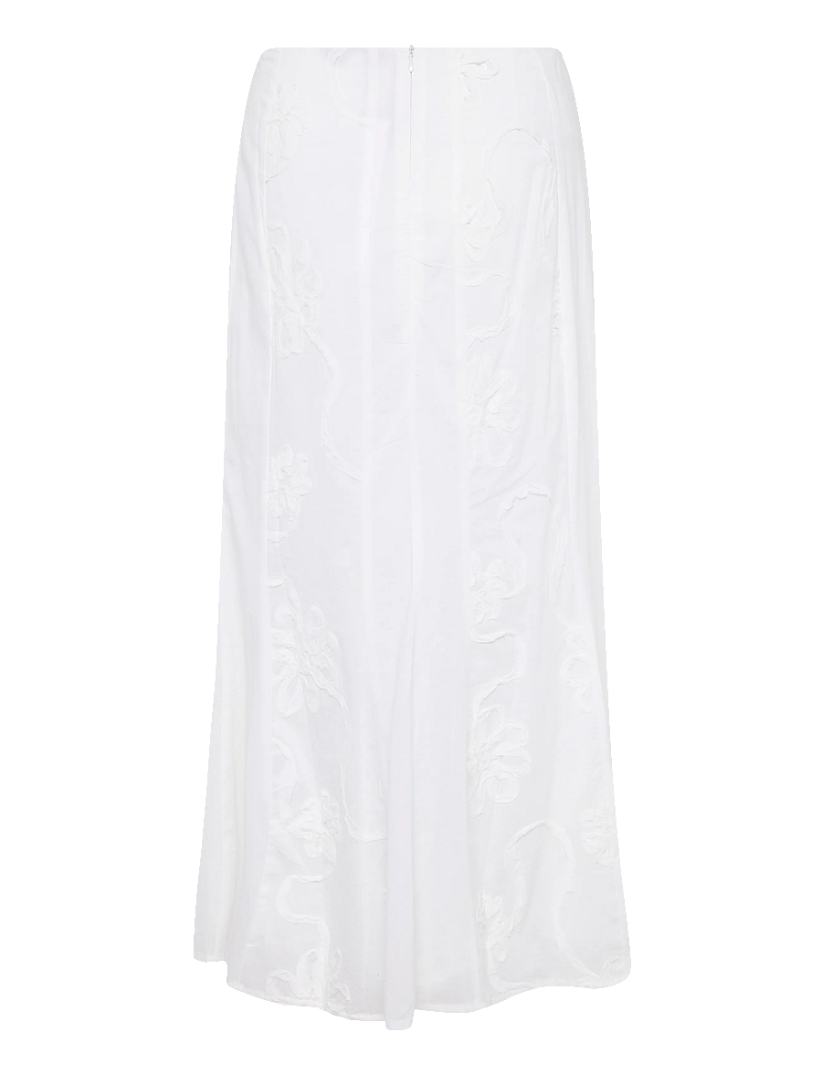 Laagam - LILA WHITE MIDI SKIRT - midi kjolar - white - 2