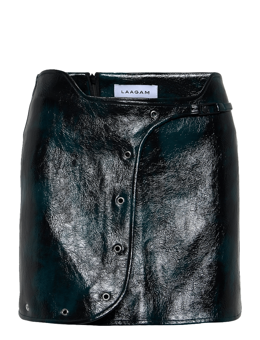 Laagam - ELODIE DARK GREEN SHORT SKIRT - korta kjolar - dark green - 0