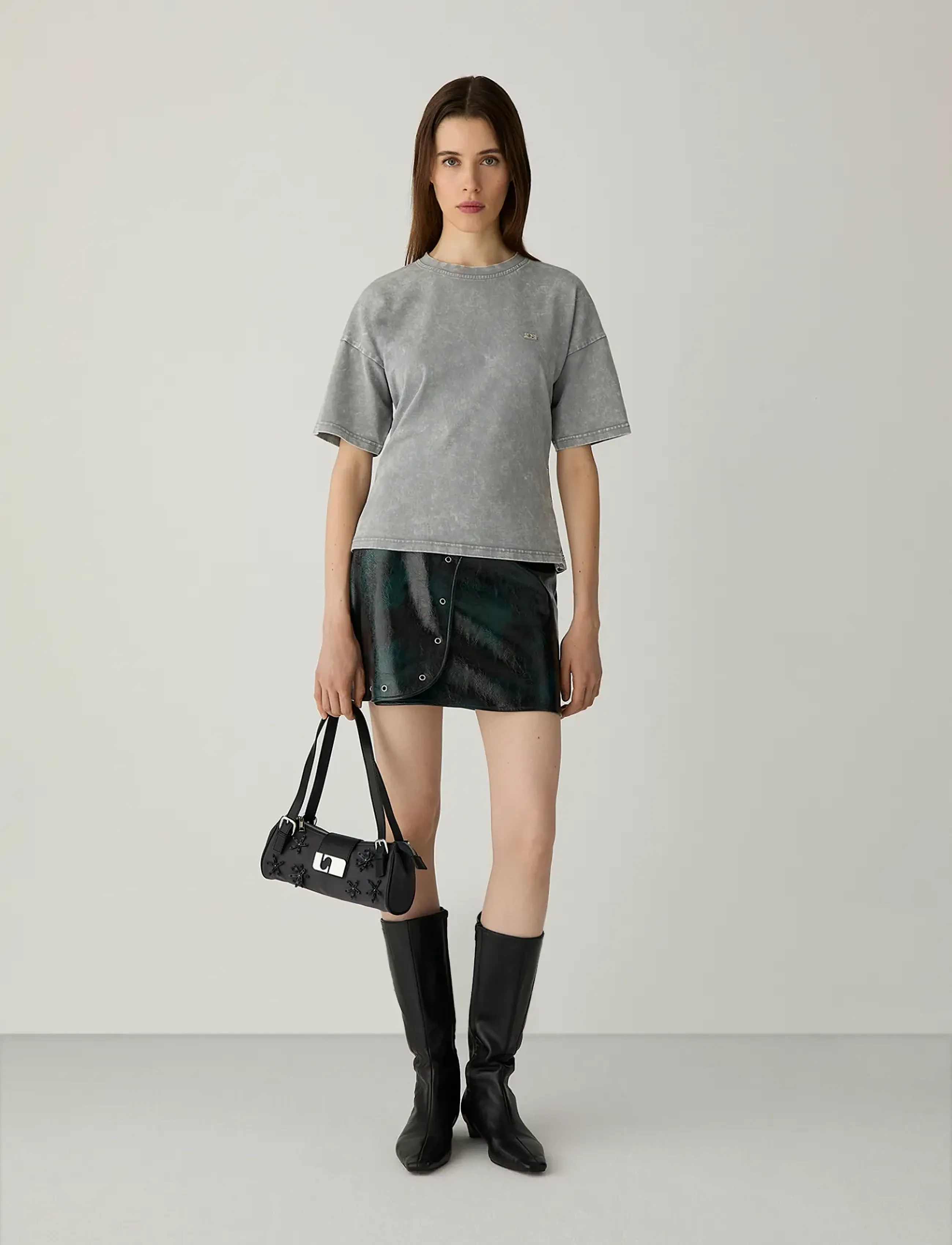Laagam ELODIE DARK GREEN SHORT SKIRT - Short skirts - DARK GREEN / green