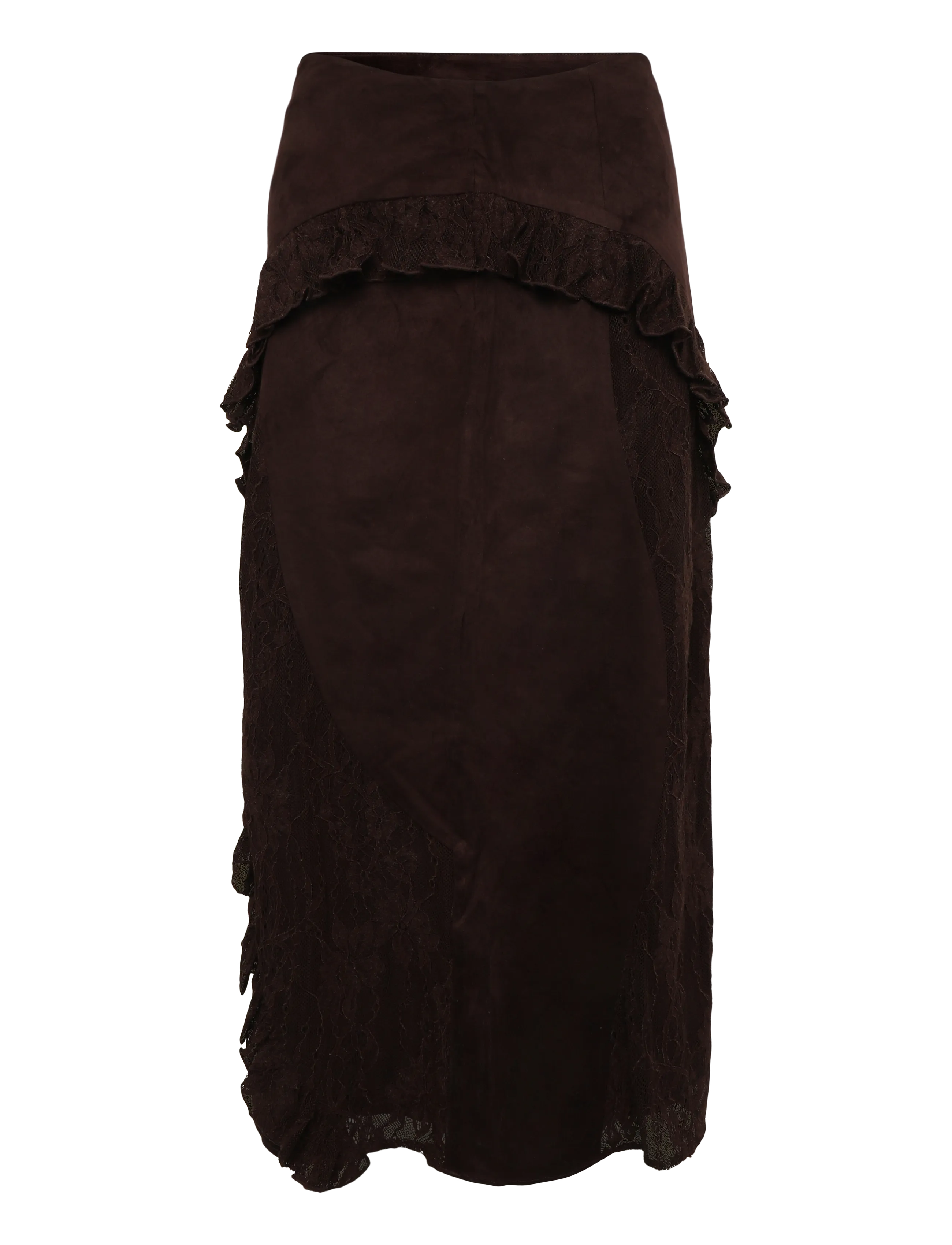 Laagam PAOLS BROWN MIDI SKIRT - Hverdags stil - BROWN / brown