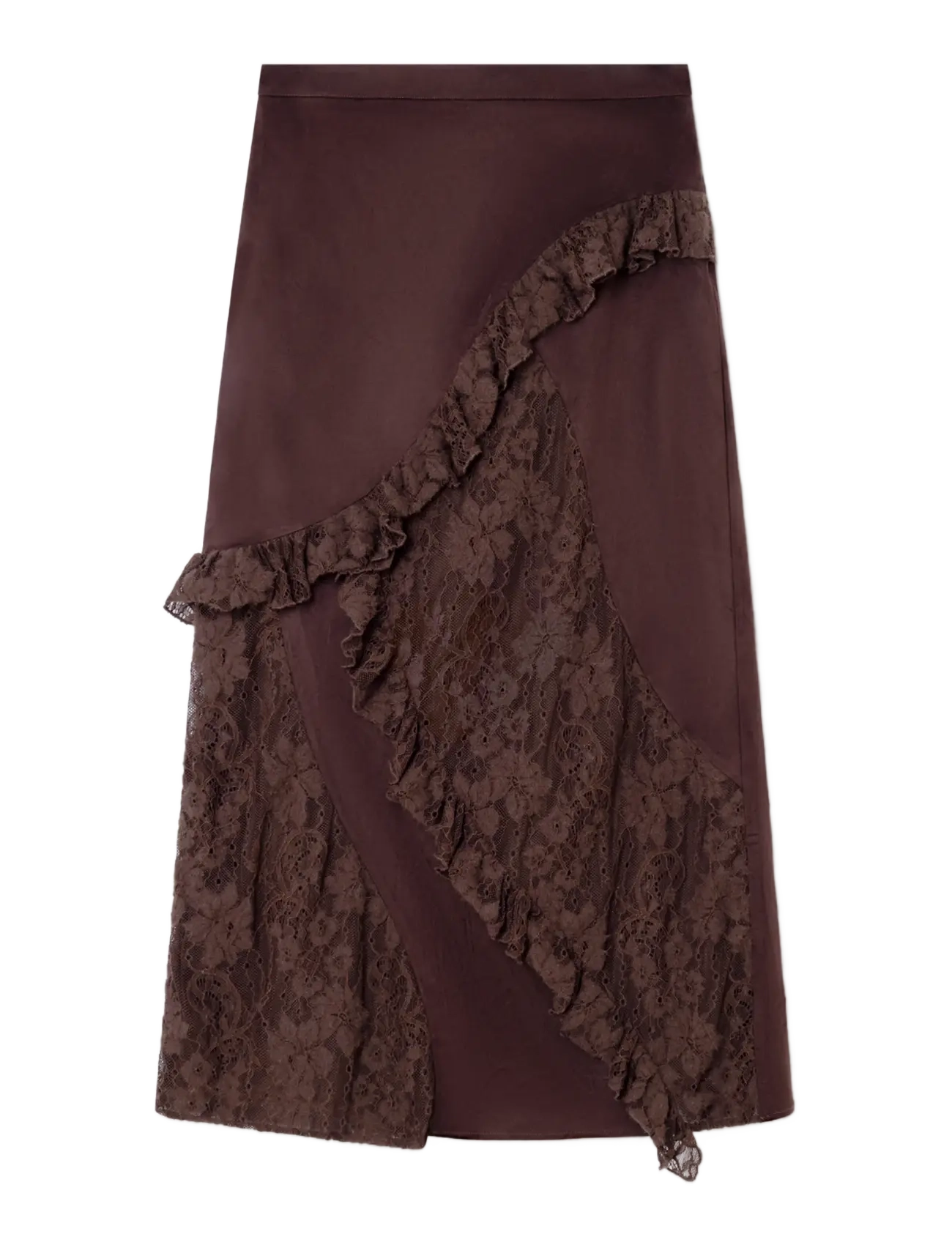 Laagam PAOLS BROWN MIDI SKIRT - Laagam - BROWN / brown