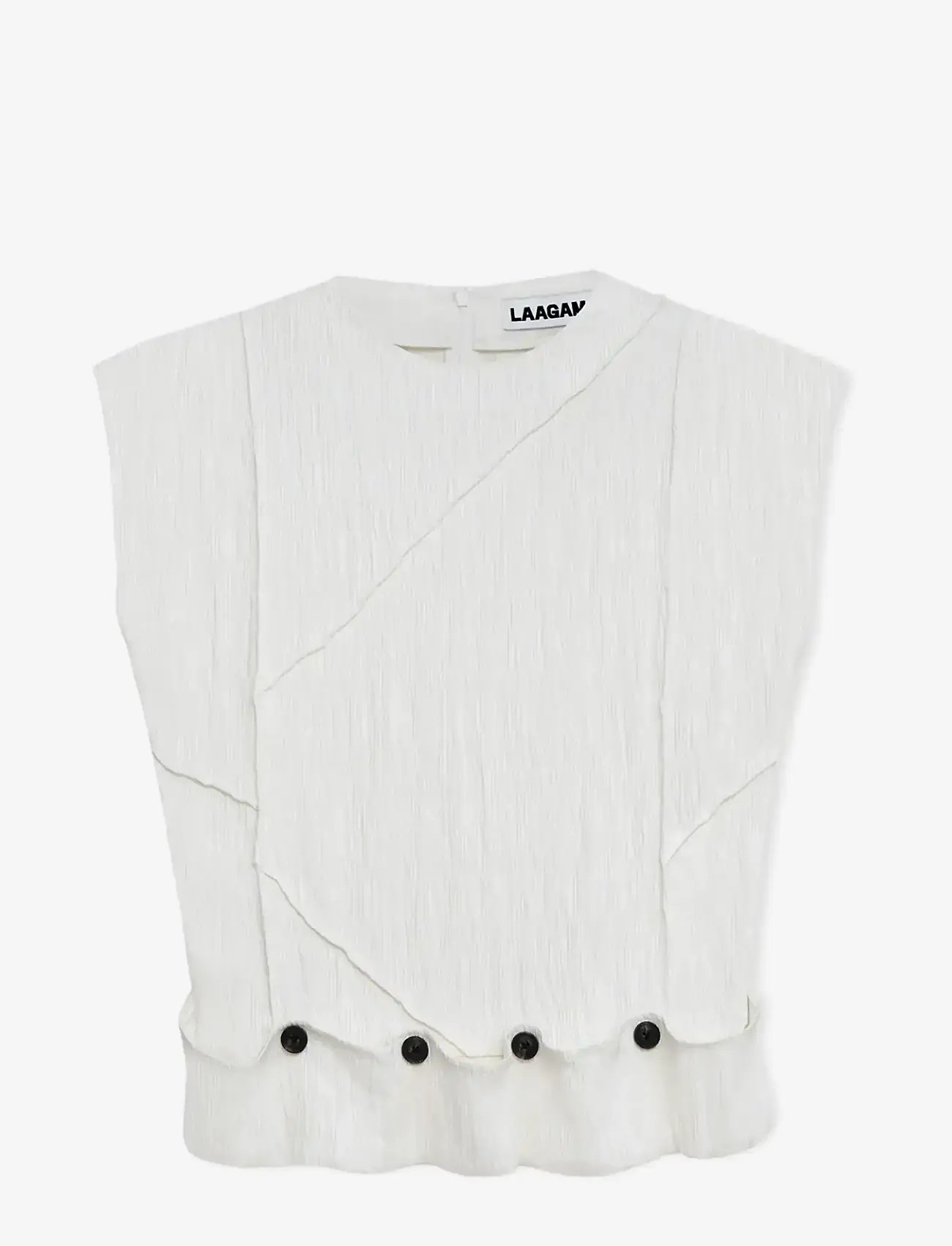 Laagam - ZANIA ECRU TOP - short-sleeved blouses - ecru - 1