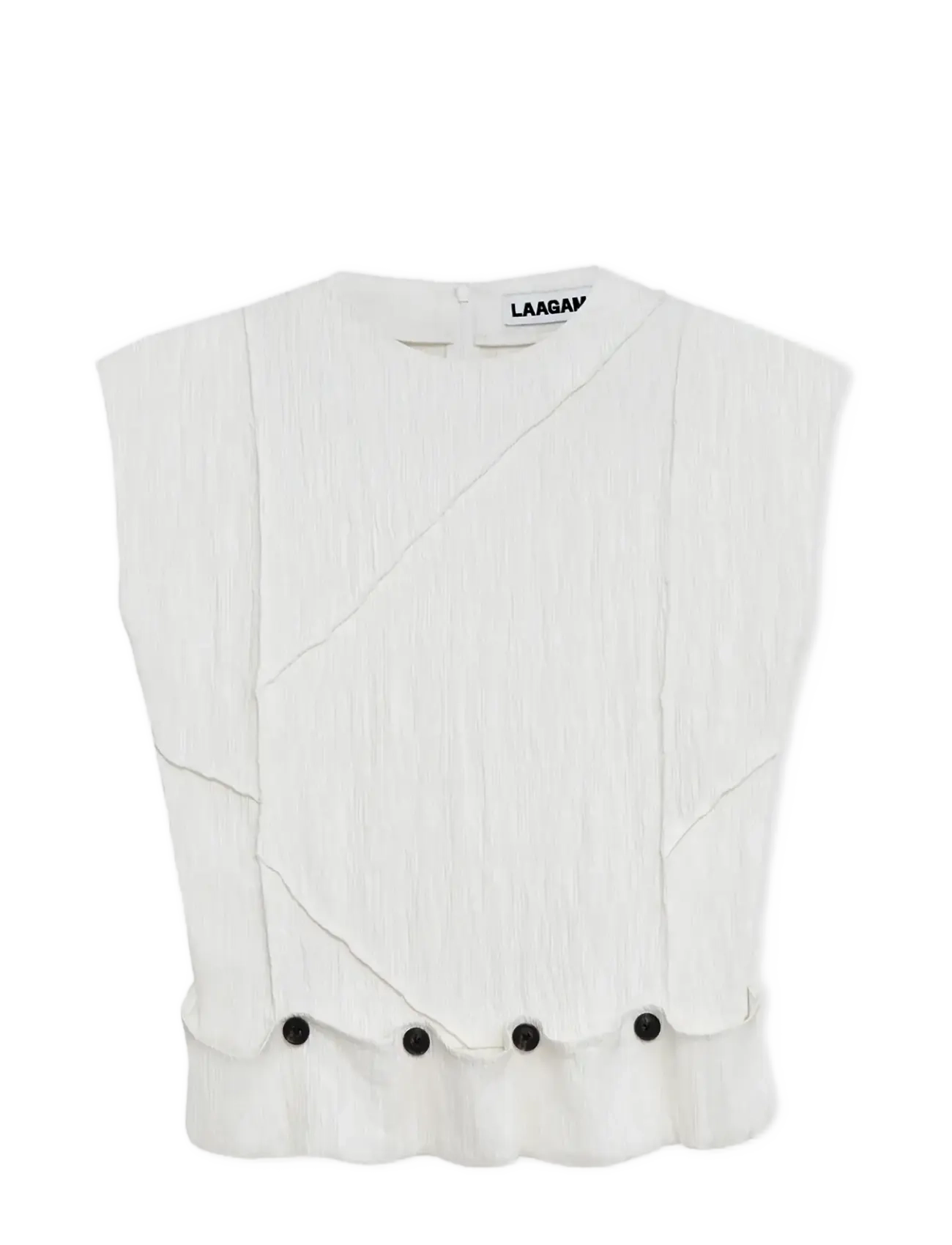 Laagam ZANIA ECRU TOP - Dizainerių prekės - ECRU / cream