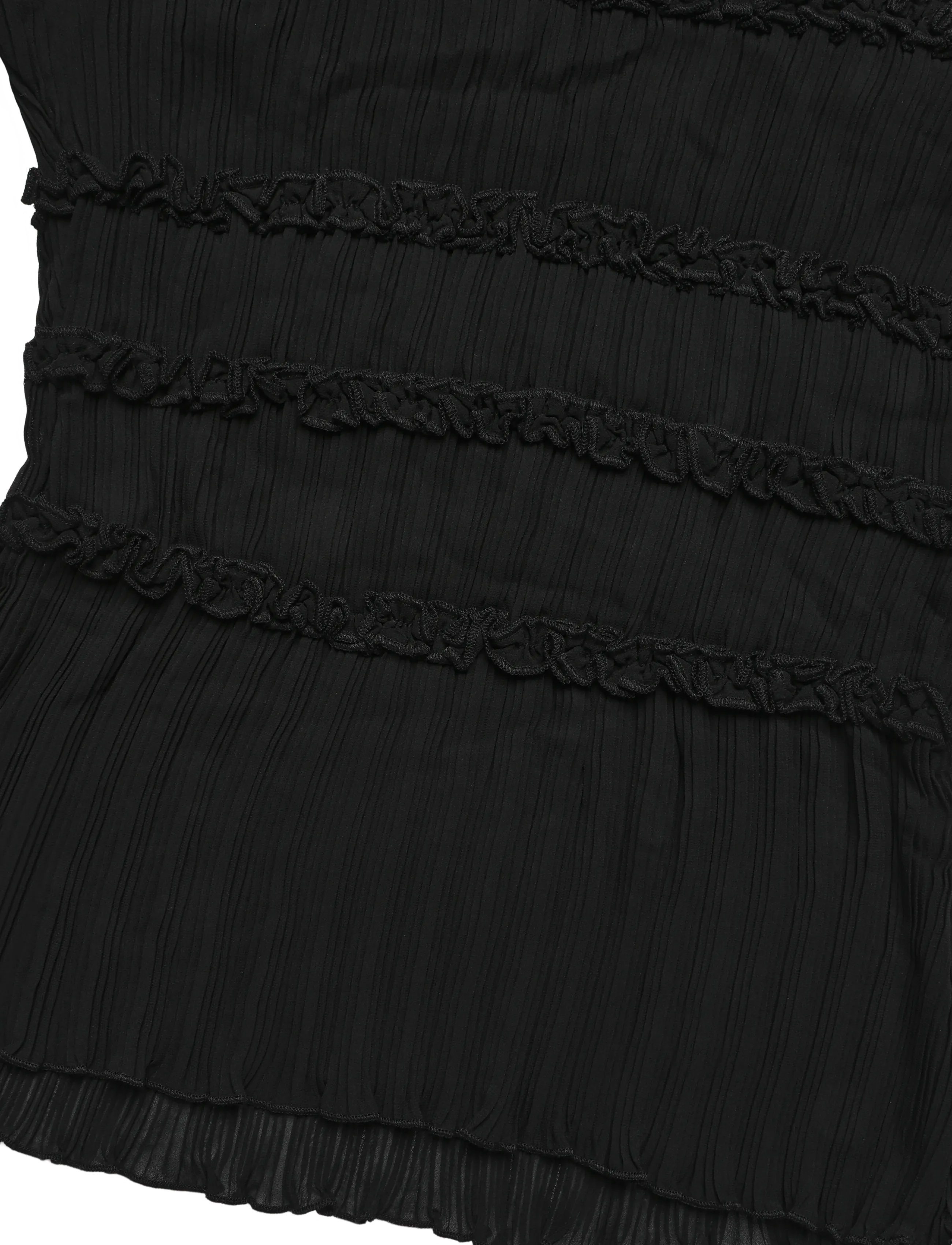 Laagam - PETRA BLACK TEXTURED BLOUSE - langærmede bluser - black - 4