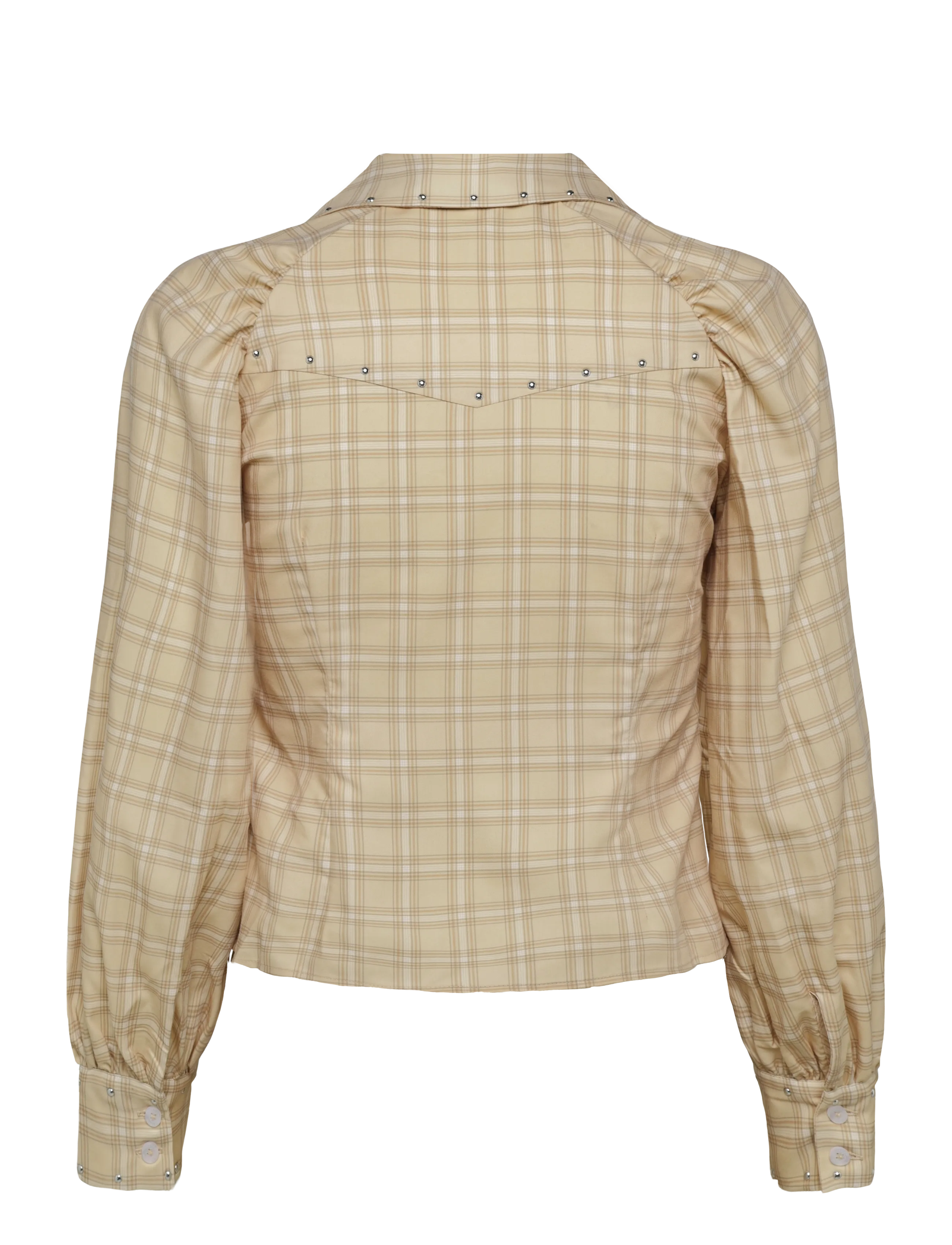 Laagam - ROWAN BEIGE SQUARED BLOUSE - langærmede bluser - beige - 1