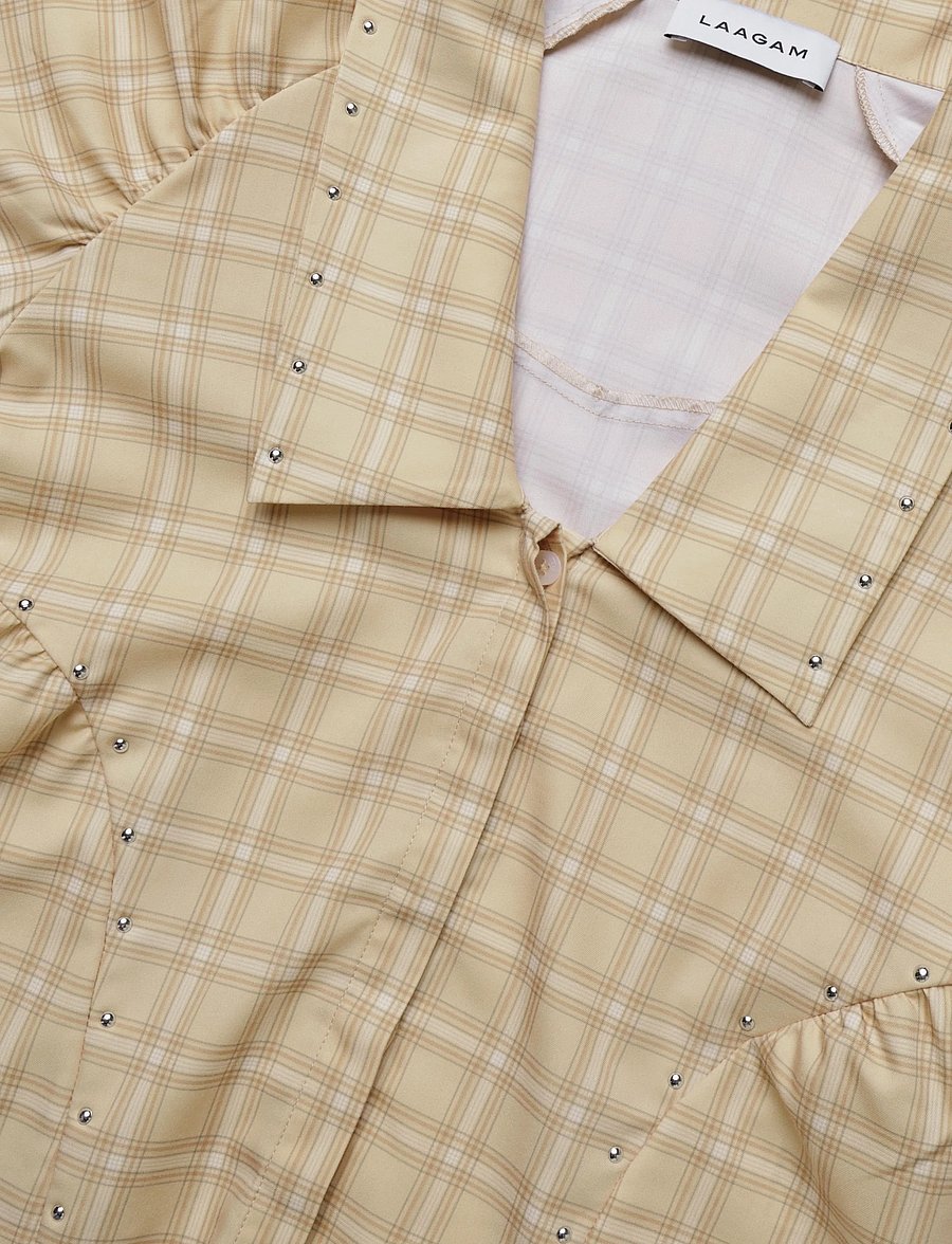 Laagam - ROWAN BEIGE SQUARED BLOUSE - langærmede bluser - beige - 2