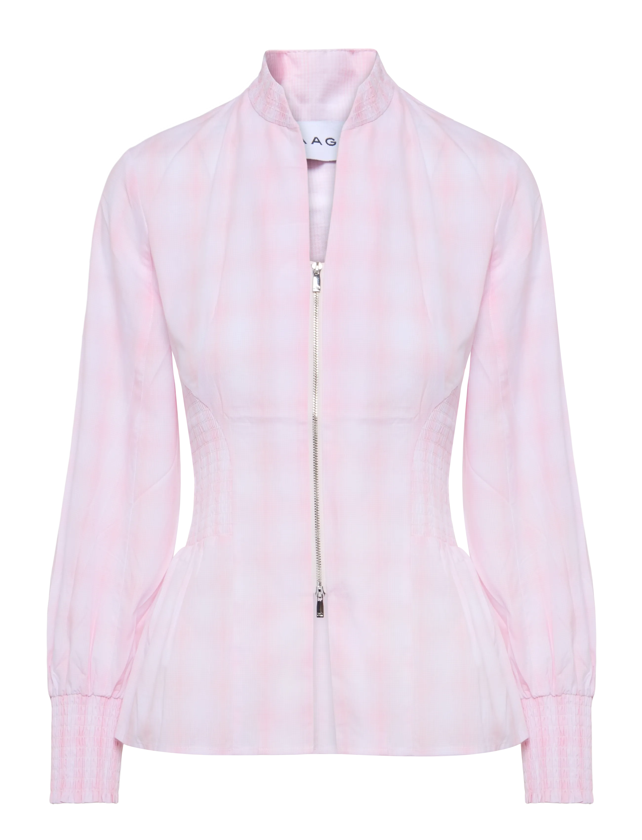 Laagam MINA PINK SQUARED ZIPPERED BLOUSE - Langærmede bluser - PINK / pink/rose