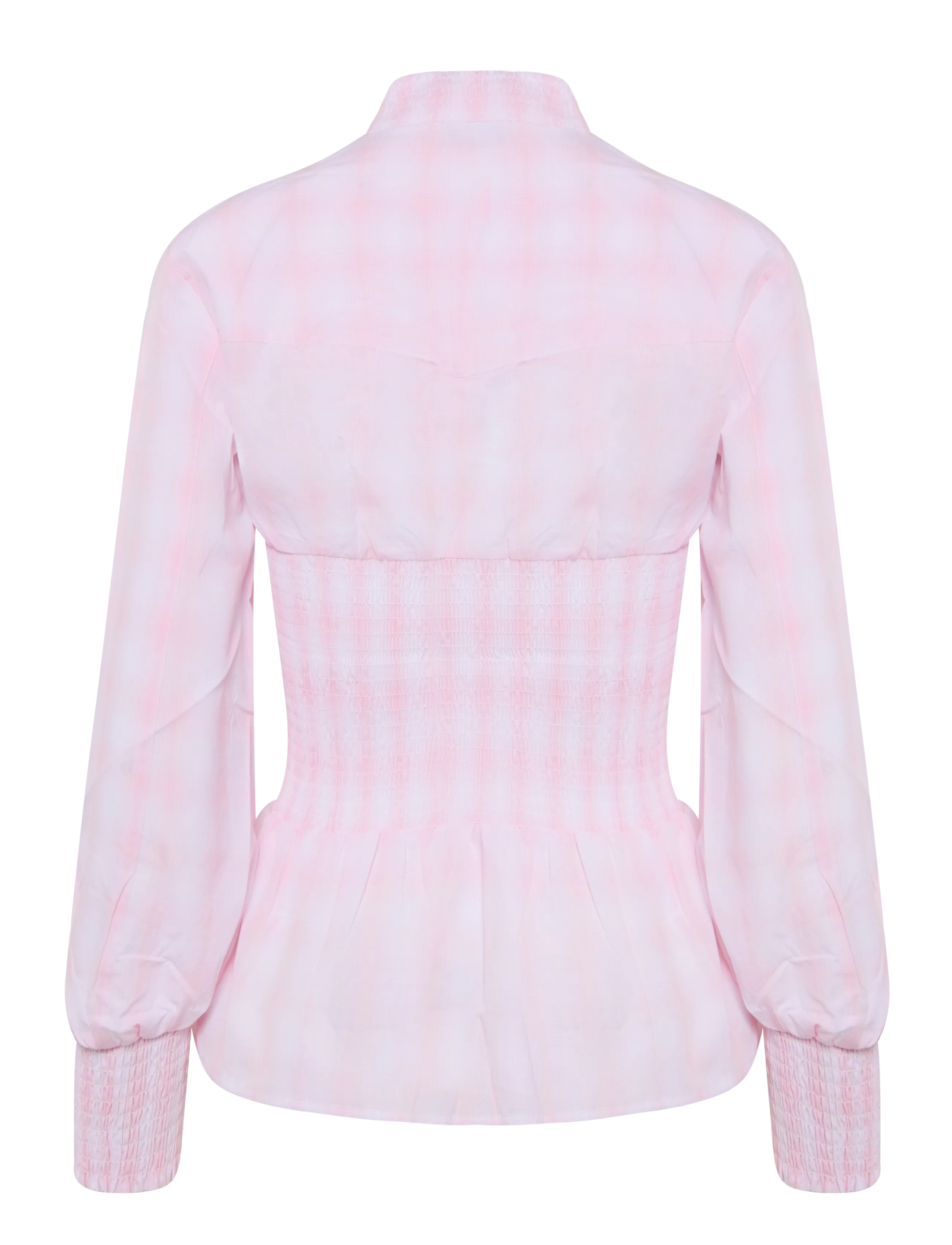 Laagam - MINA PINK SQUARED ZIPPERED BLOUSE - langærmede bluser - pink - 1