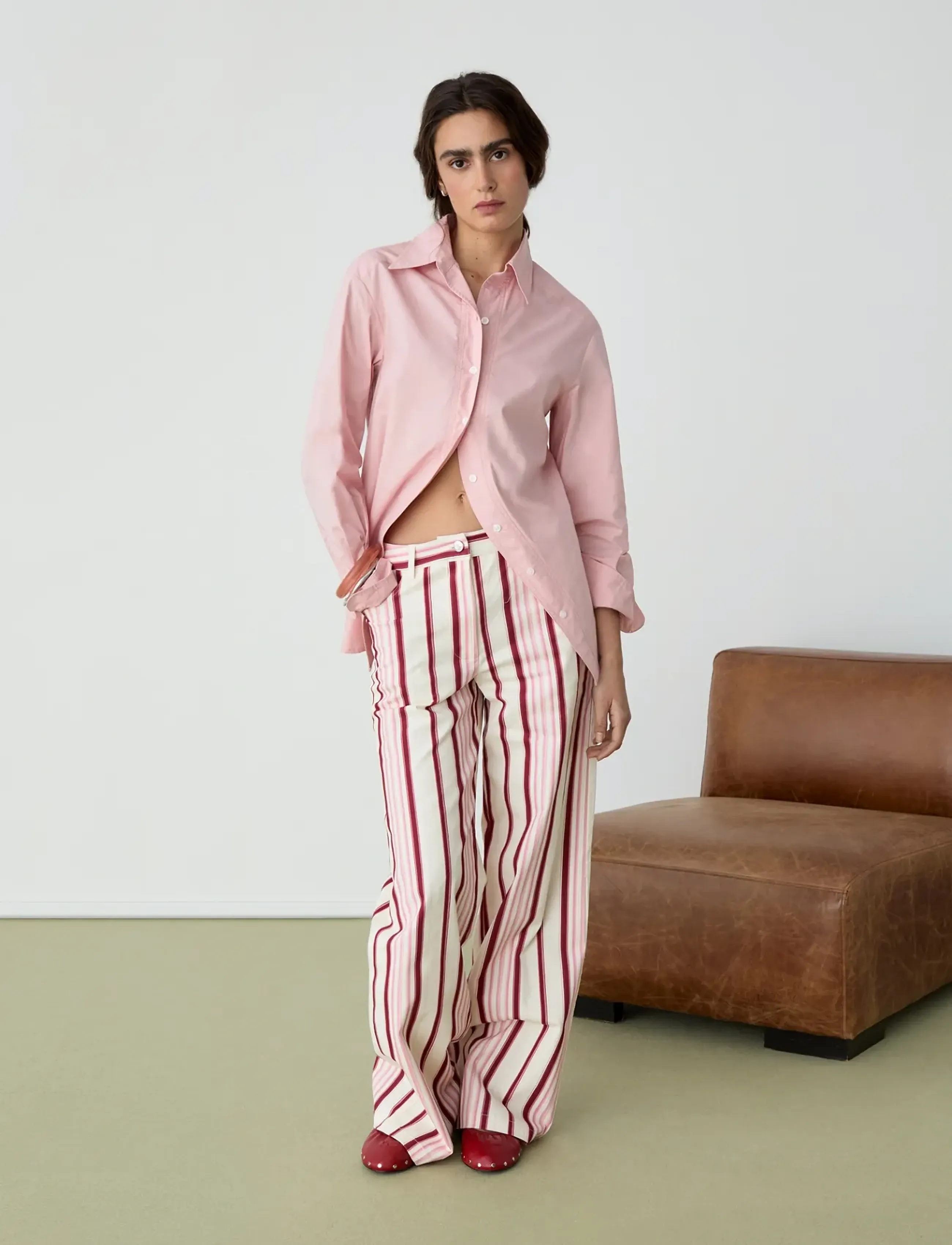 Laagam No Boyfriend Pink Shirt, Kvinder, Boyfriend Skjorte, Pink, Str: S