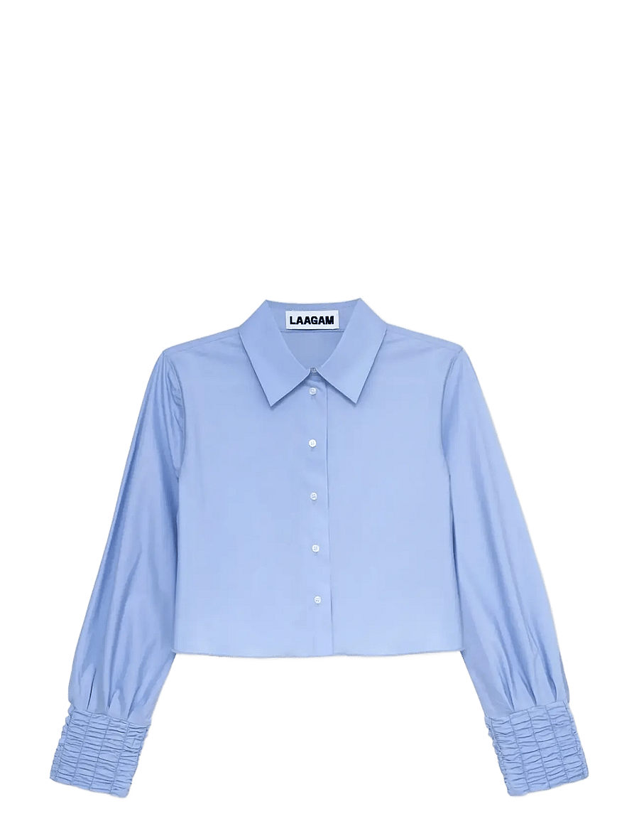 Laagam - ROXANE BLUE RUCHED SHIRT - pikkade varrukatega särgid - blue - 1