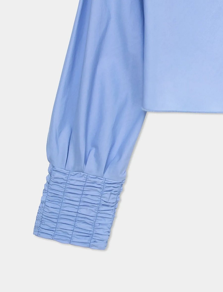 Laagam - ROXANE BLUE RUCHED SHIRT - pikkade varrukatega särgid - blue - 4