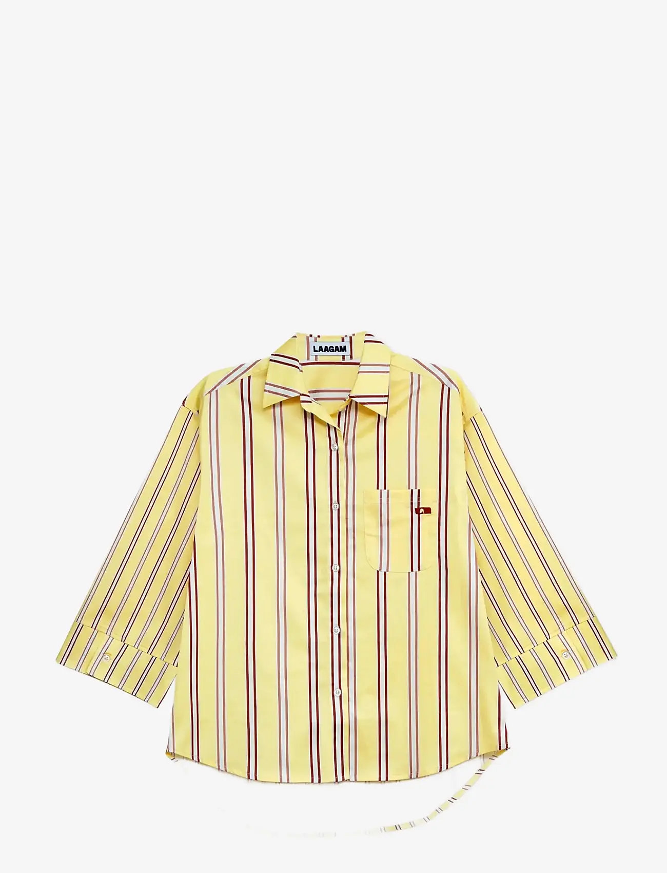 Laagam - CAOS BUTTER STRIPED SHIRT - denim shirts - butter - 0