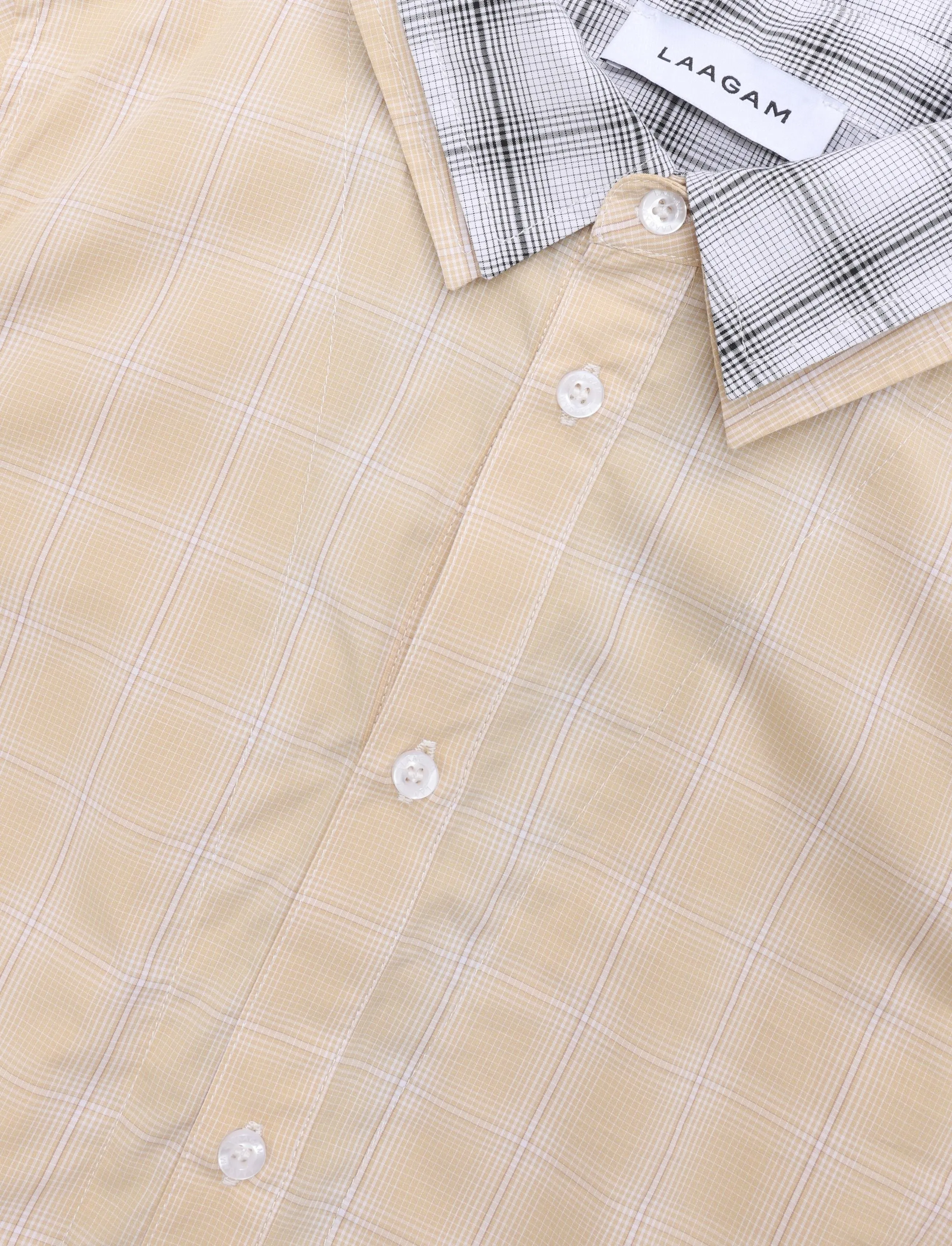 Laagam - CHAPELL BEIGE SQUARED LAYERED SHIRT - long-sleeved shirts - beige - 2