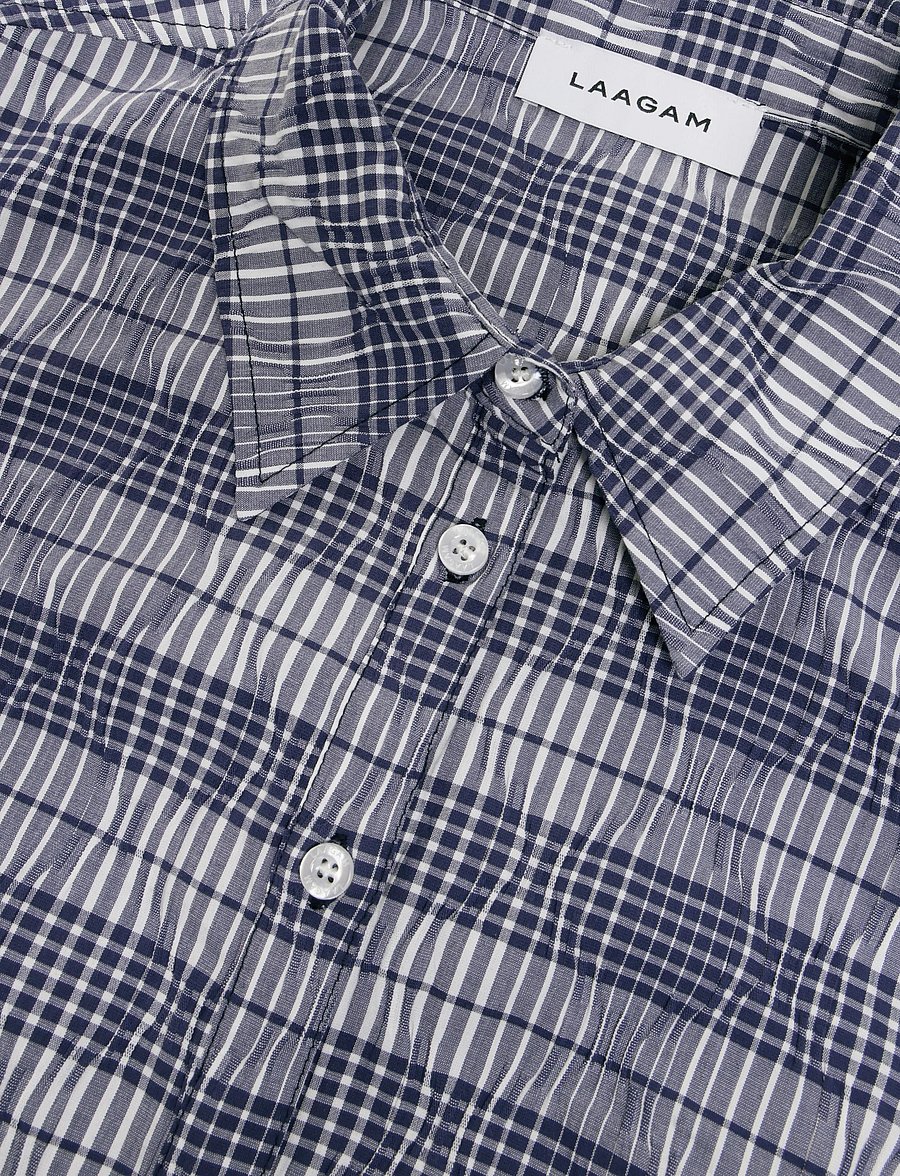 Laagam - HELLA NAVY BLUE SQUARED SHIRT - langærmede skjorter - navy blue - 2