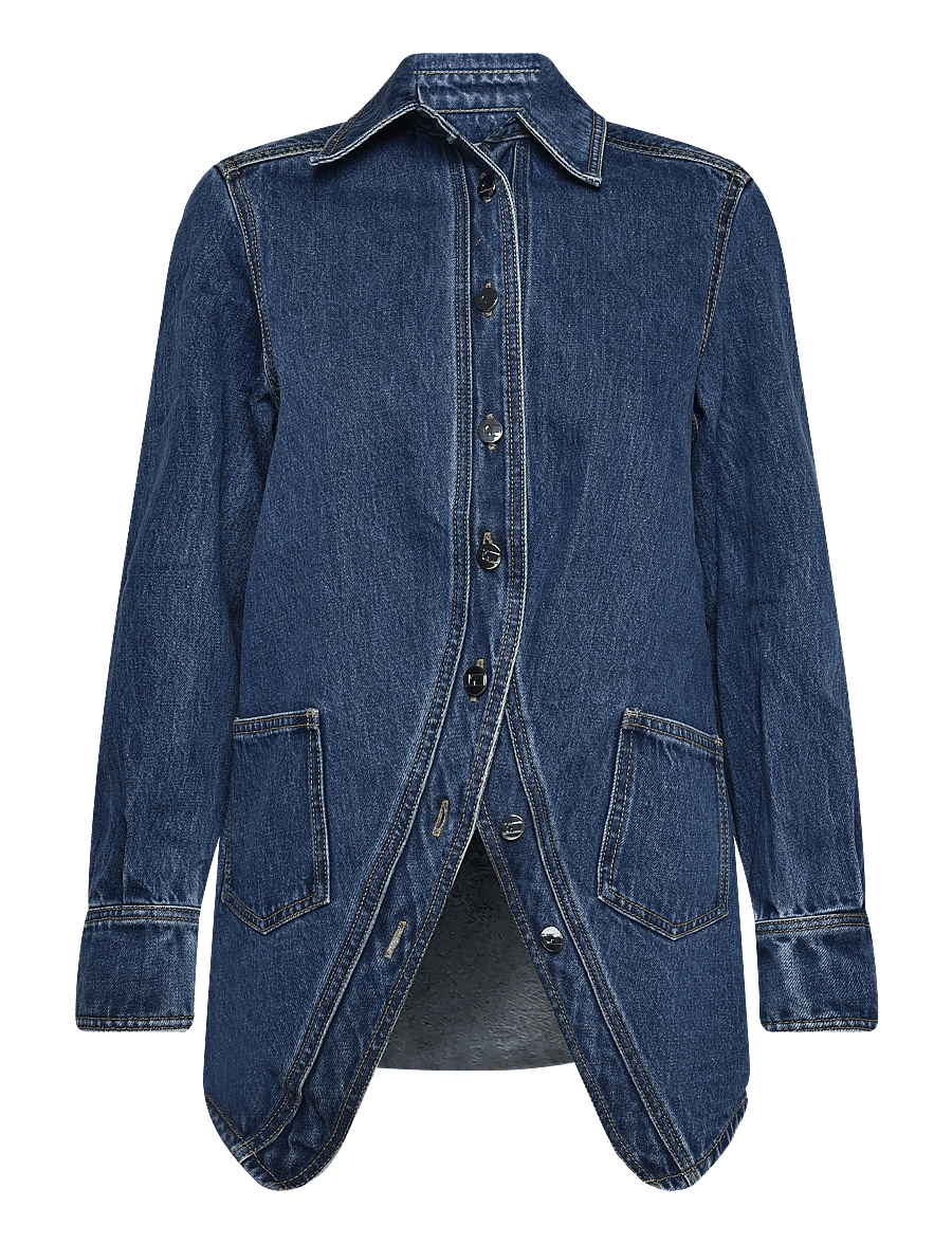 Laagam - NO BOYFRIEND DENIM OVERSHIRT - jeansjacken - denim indigo - 0