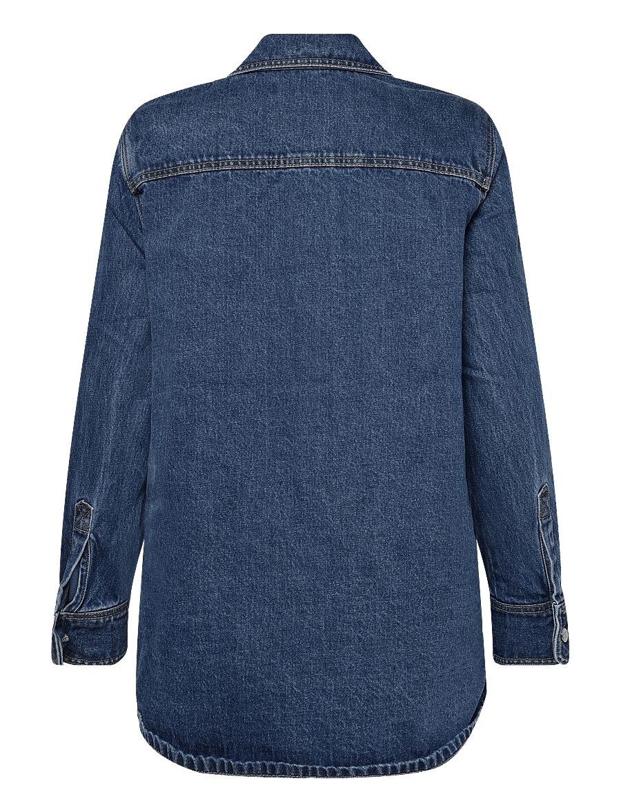 Laagam - NO BOYFRIEND DENIM OVERSHIRT - jeansjacken - denim indigo - 1