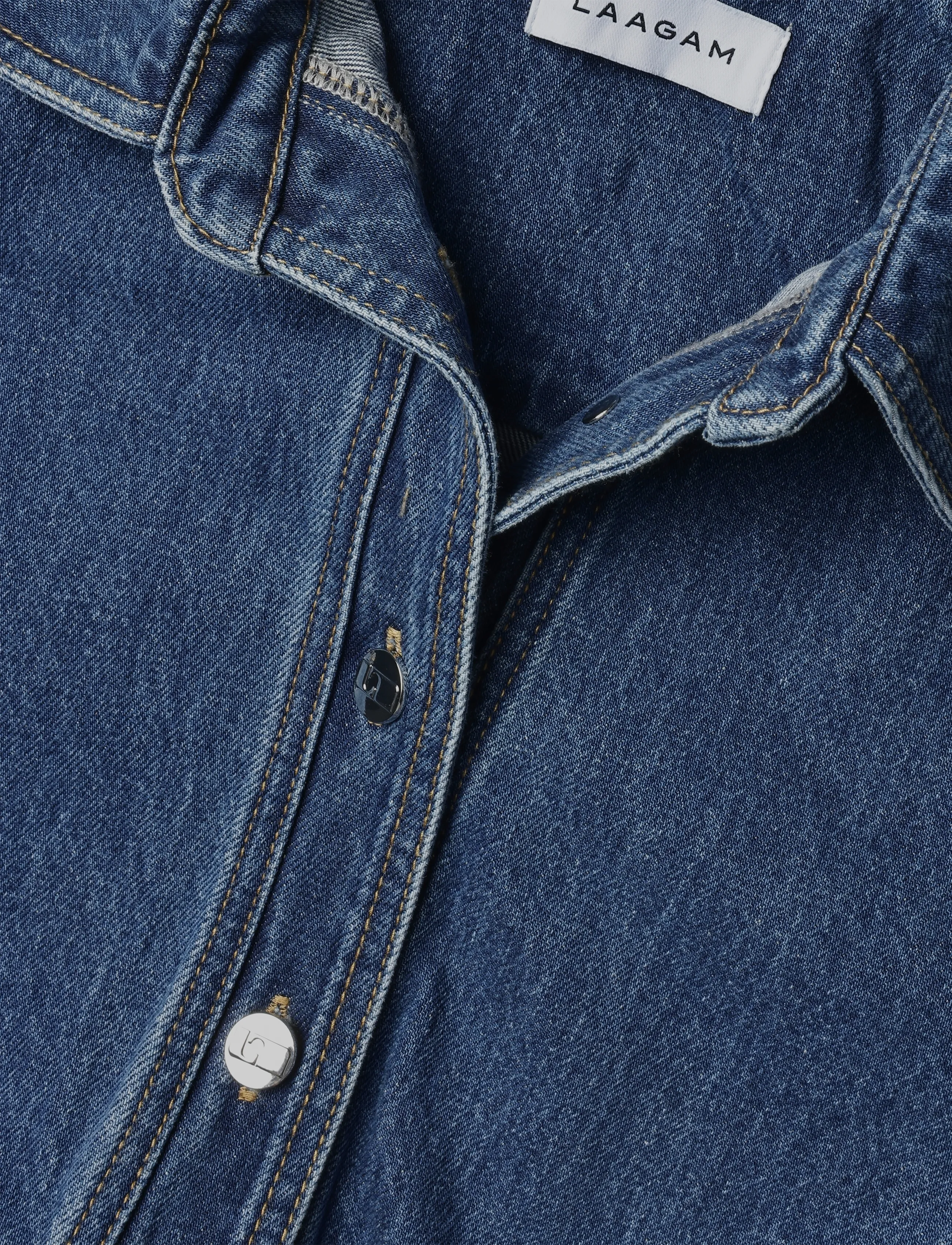 Laagam - NO BOYFRIEND DENIM OVERSHIRT - jeansjacken - denim indigo - 2