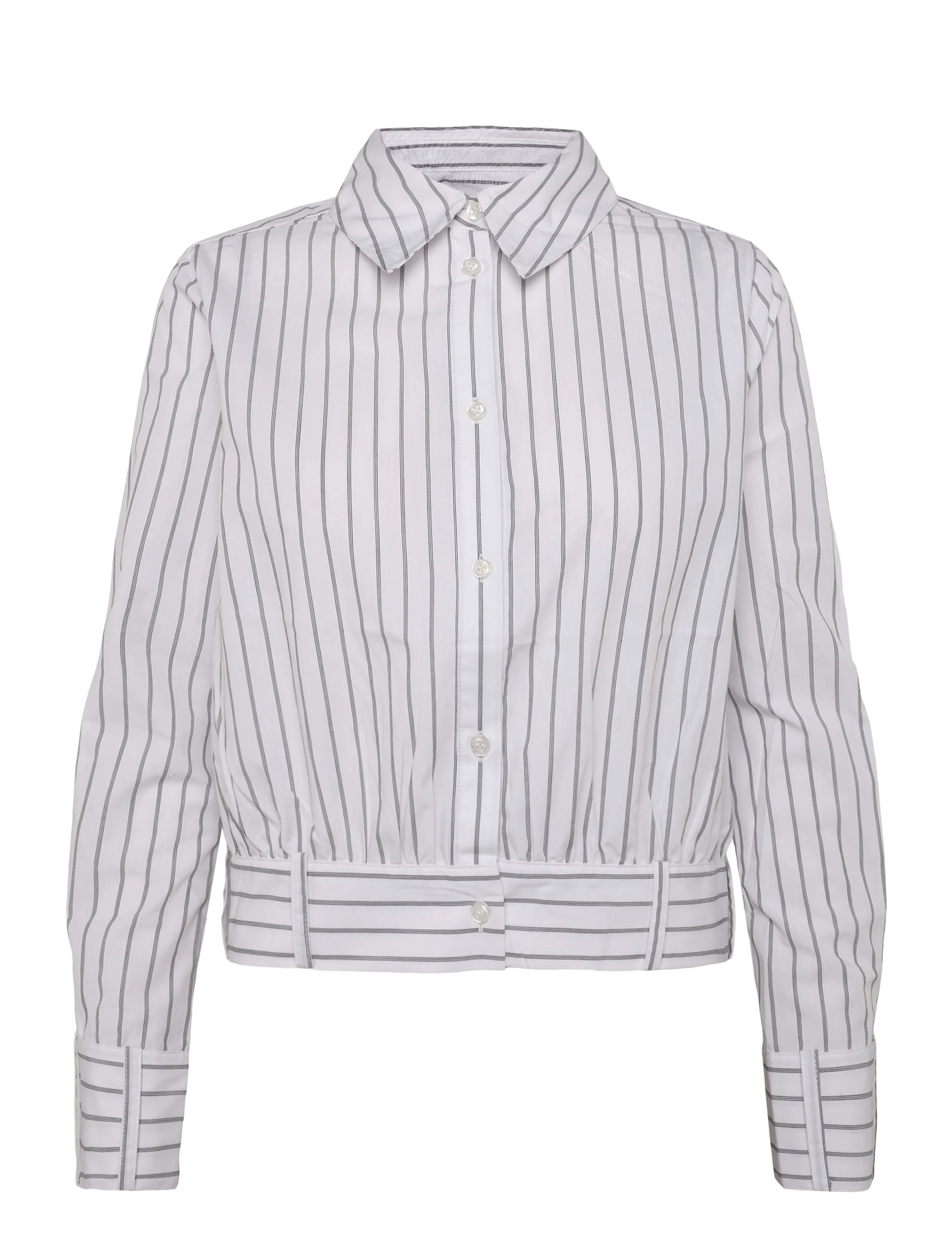 Laagam RYKA WHITE STRIPED SHIRT - Blouses & Shirts - WHITE / white