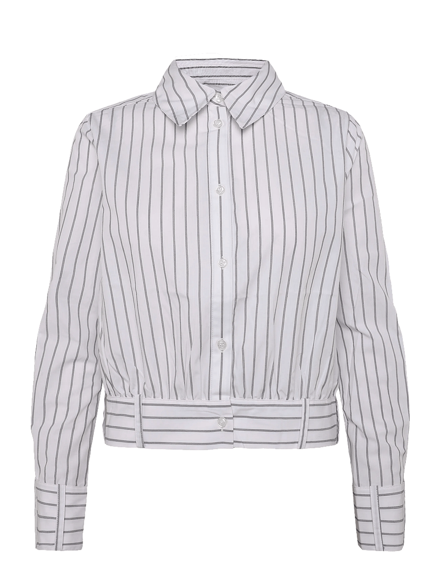 Laagam - RYKA WHITE STRIPED SHIRT - langärmlige hemden - white - 0