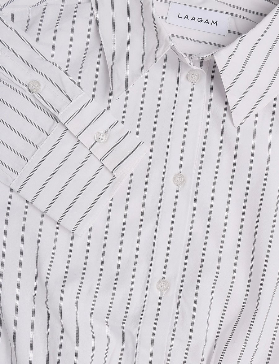 Laagam - RYKA WHITE STRIPED SHIRT - langärmlige hemden - white - 2