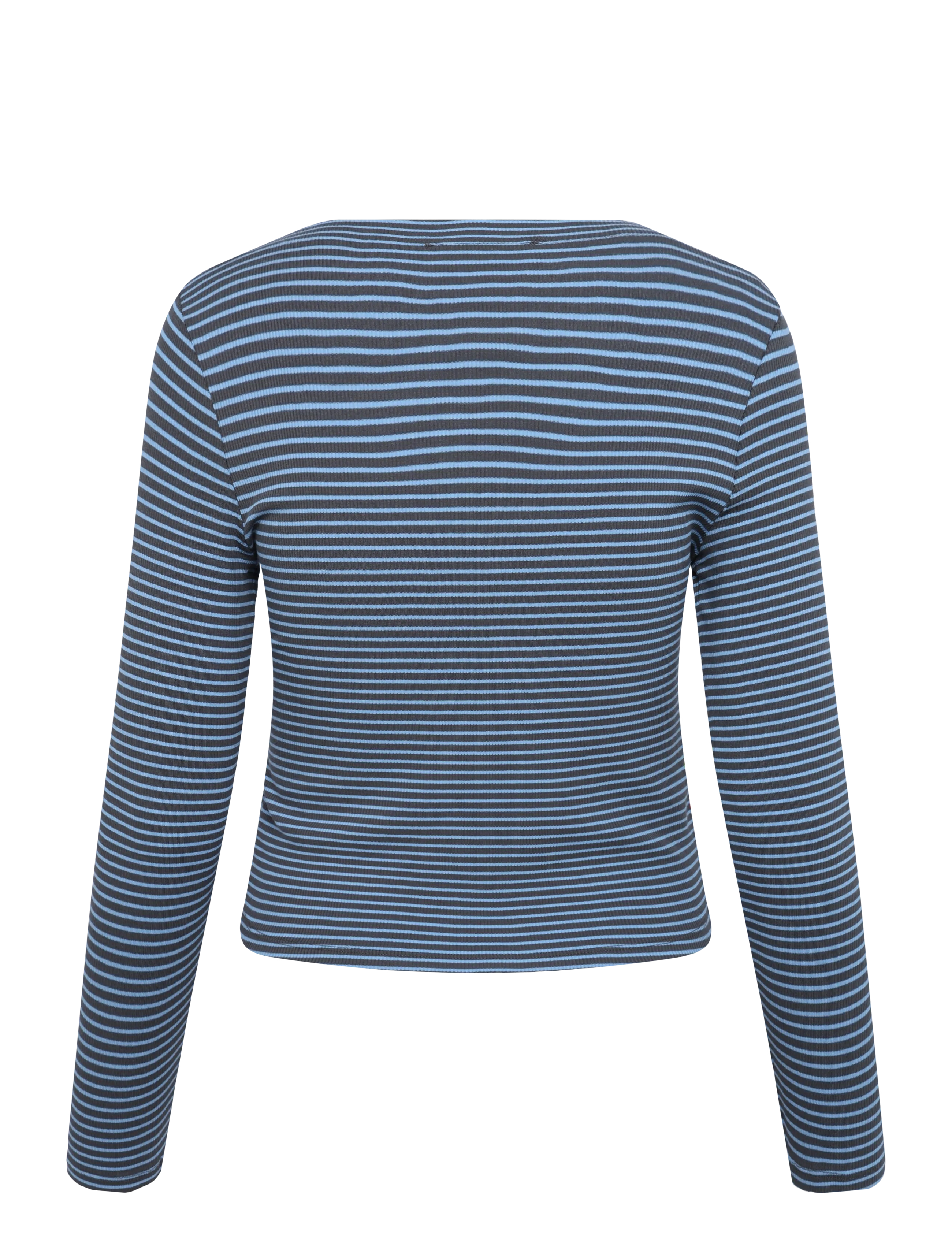 Emory Blue Striped Long Sleeve T-Shirt 2
