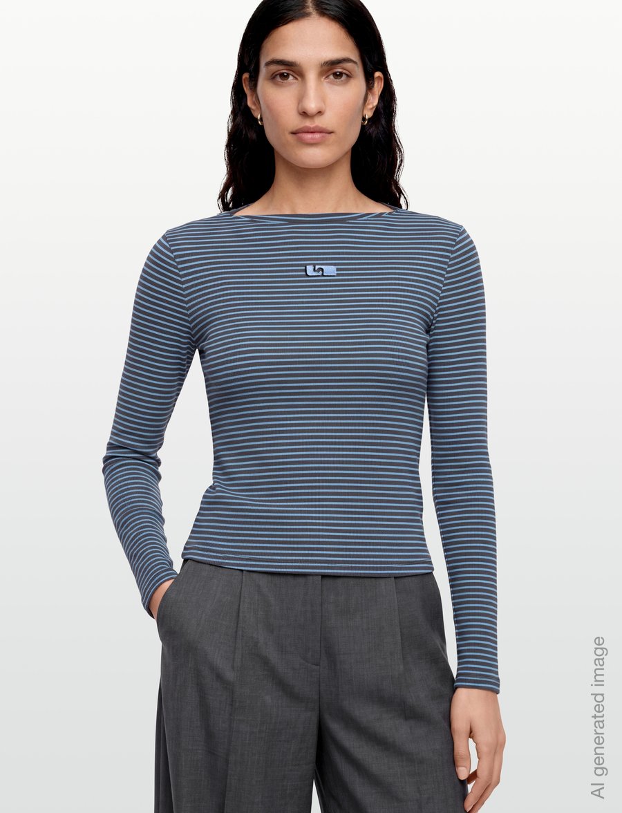 Laagam - EMORY BLUE STRIPED LONG SLEEVE T-SHIRT - pitkähihaiset paidat - blue - 3