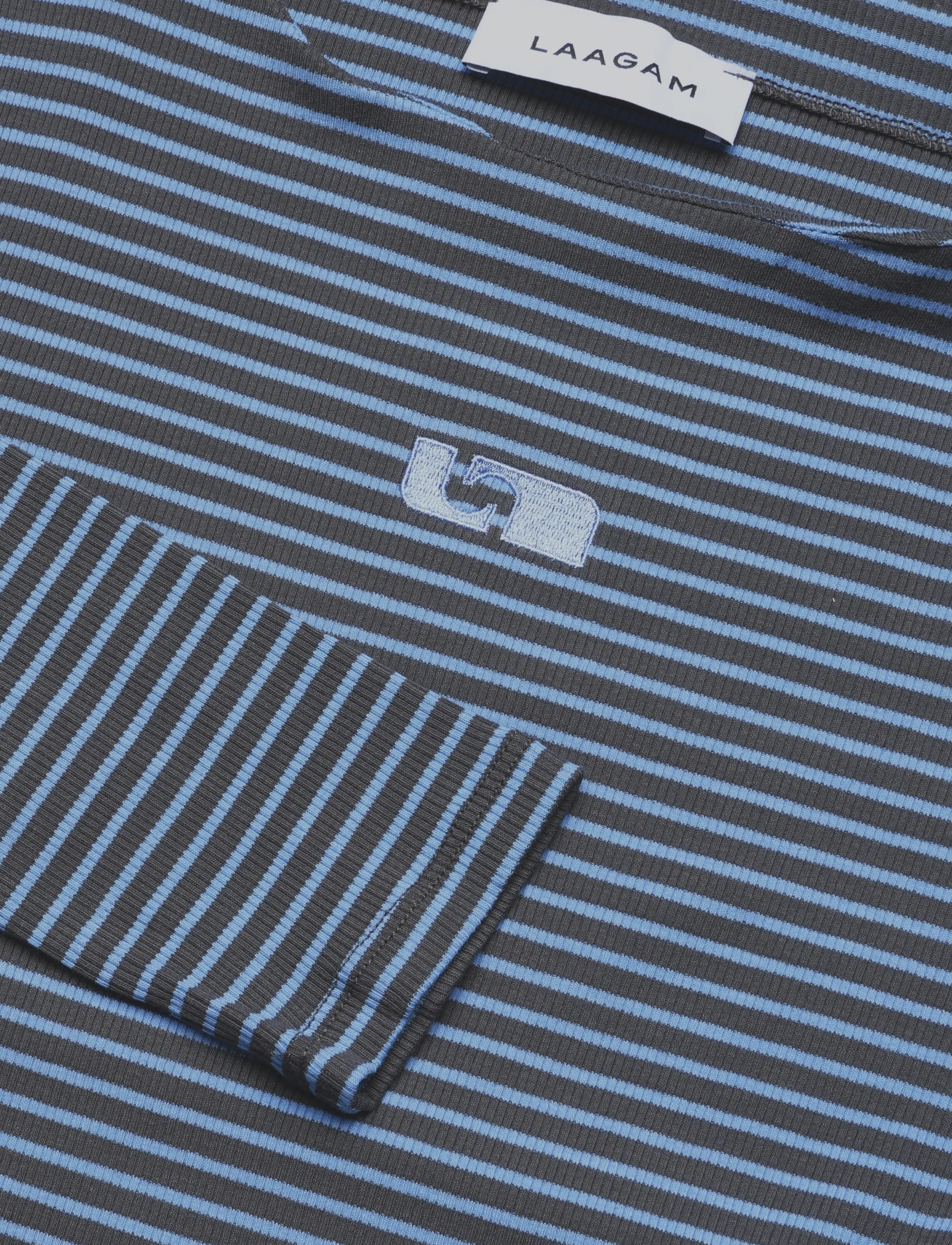 Laagam - EMORY BLUE STRIPED LONG SLEEVE T-SHIRT - langärmlige tops - blue - 2