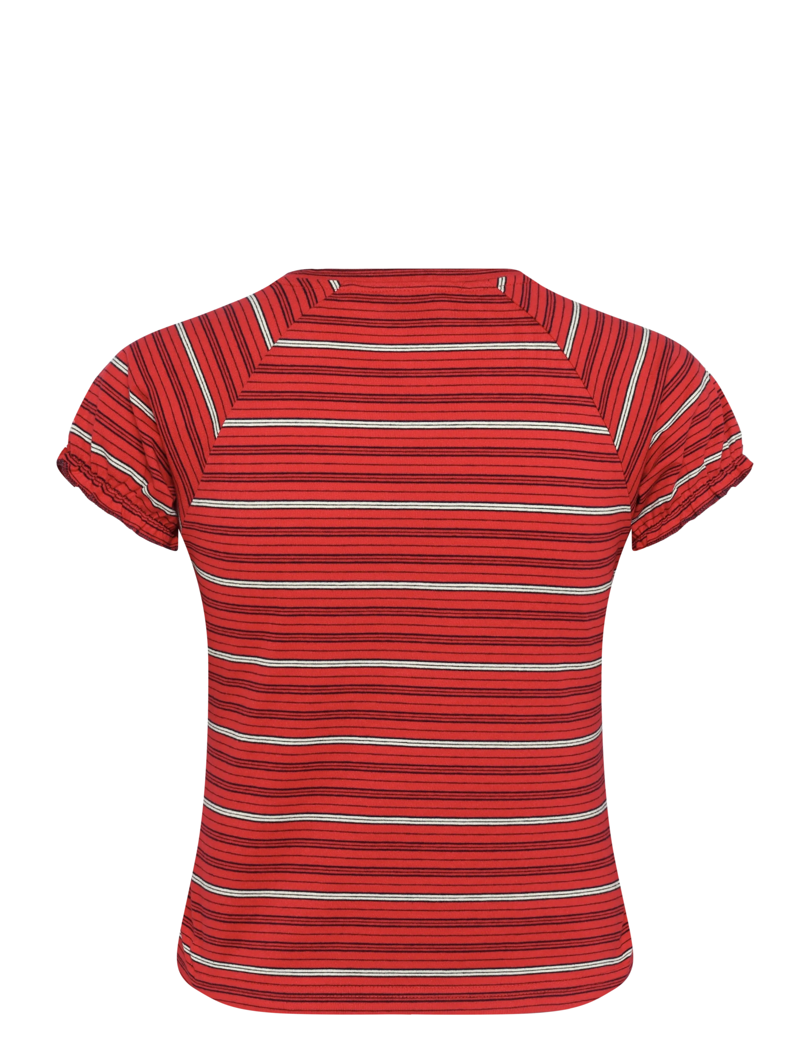 Laagam - ZAIRA RED EMBROIDERED LOGO T-SHIRT - t-shirts - red - 1