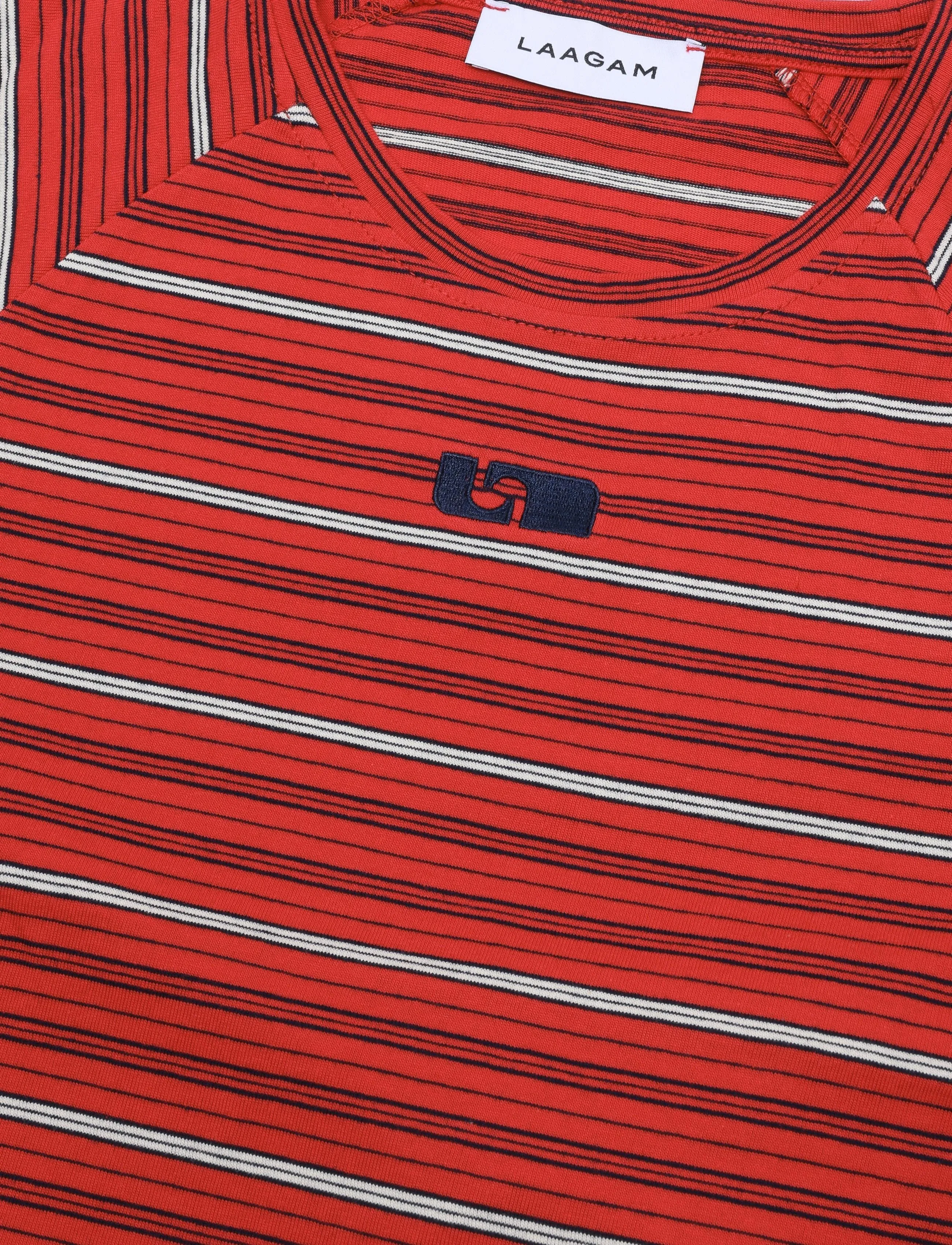 Laagam - ZAIRA RED EMBROIDERED LOGO T-SHIRT - t-shirts - red - 2
